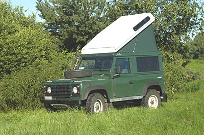 Die frühere Variante des Ex-Tec Hubdachs für den Defender 90