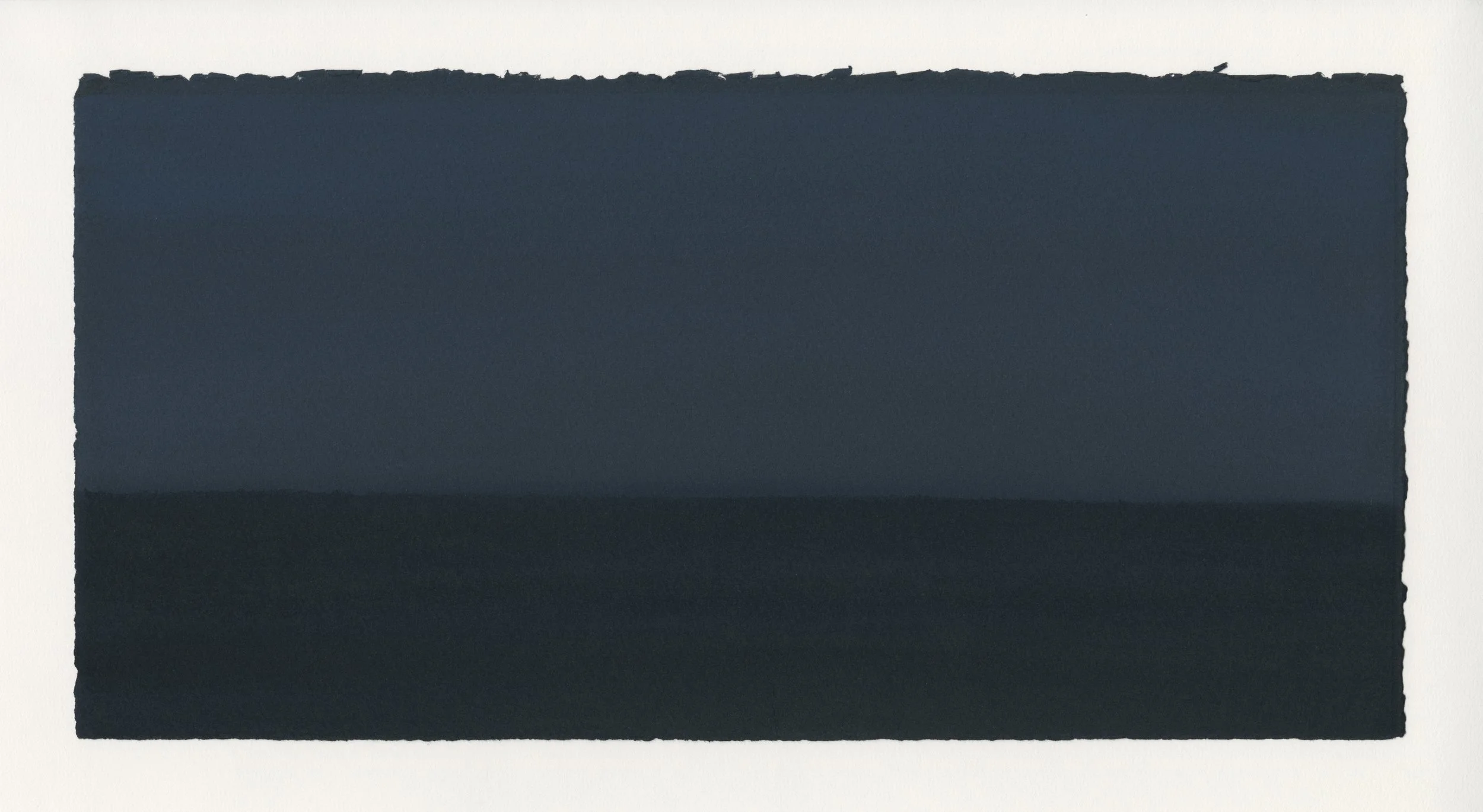  Sea Nocturne, 2024   Watercolor on Paper, 38.1X19.2 cm (15.05X7.55 inches) 