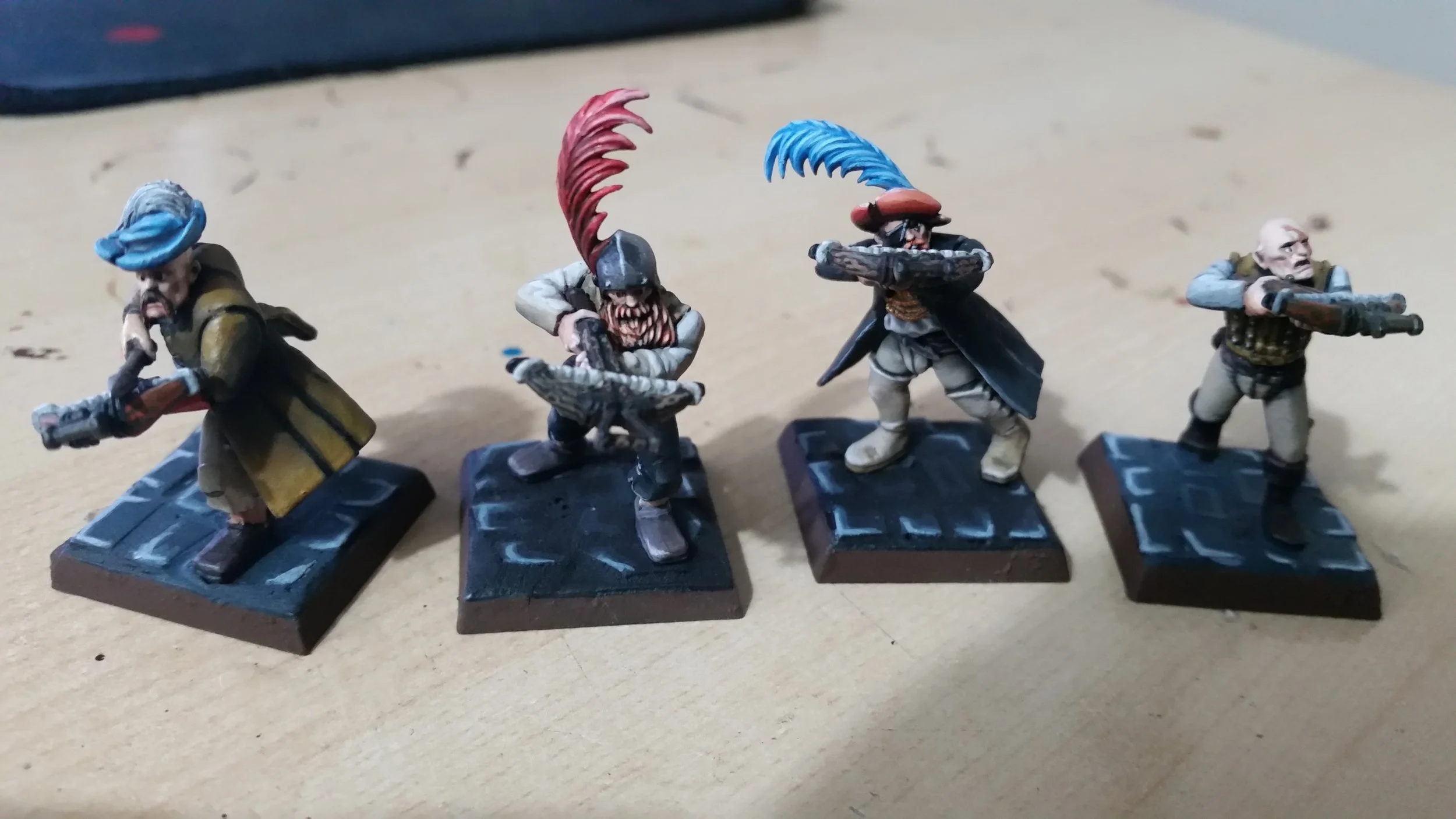 Meet the crossbowmen! White, Red, Blue & Baldie! 50pts x 4
