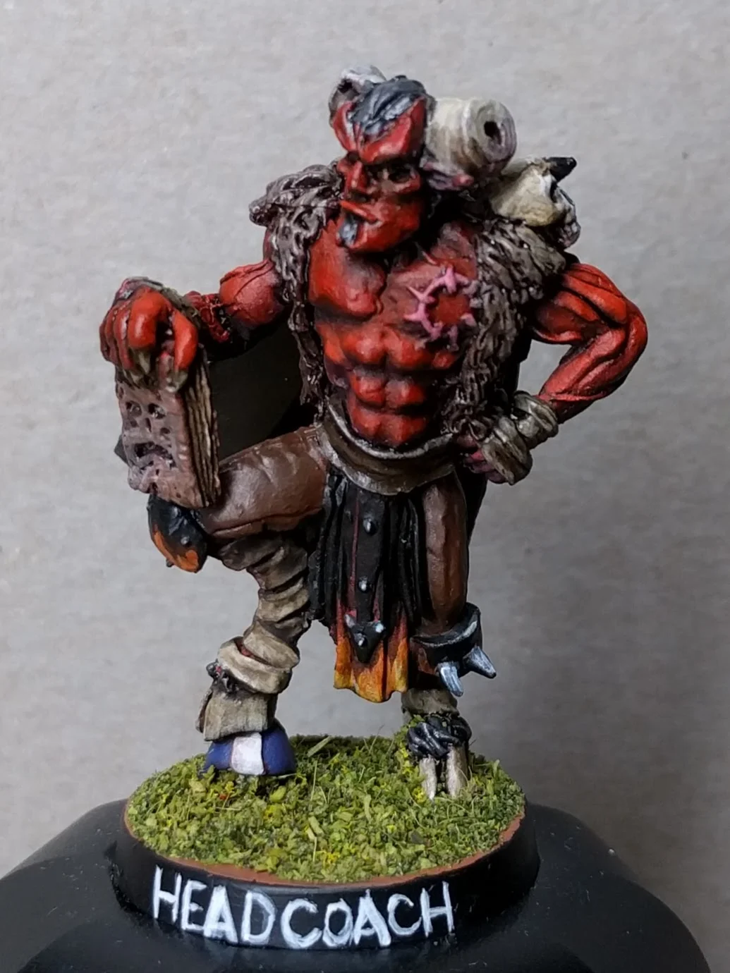 This is 'Steamin' Murdoch, head coach of the Vanir Volcanoes, my Chaos Pact Blood Bowl team.