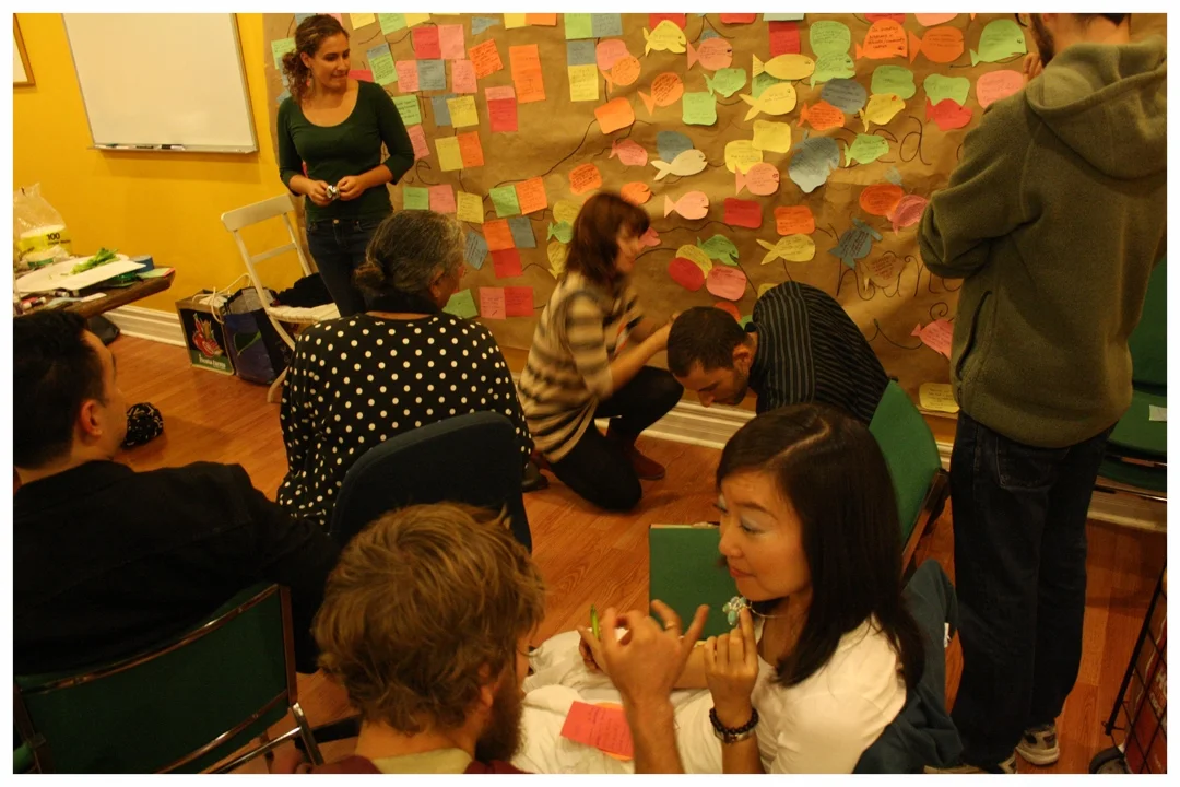Participants explore collaboration opportunities and action plans ( Food Forward , Toronto, ON).