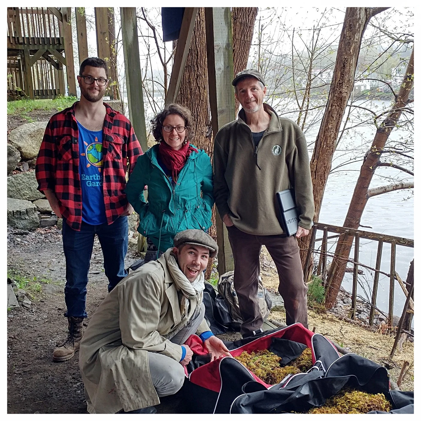 Planting Medway Moss on our shoreline garden with Tim Reeves-Horton.