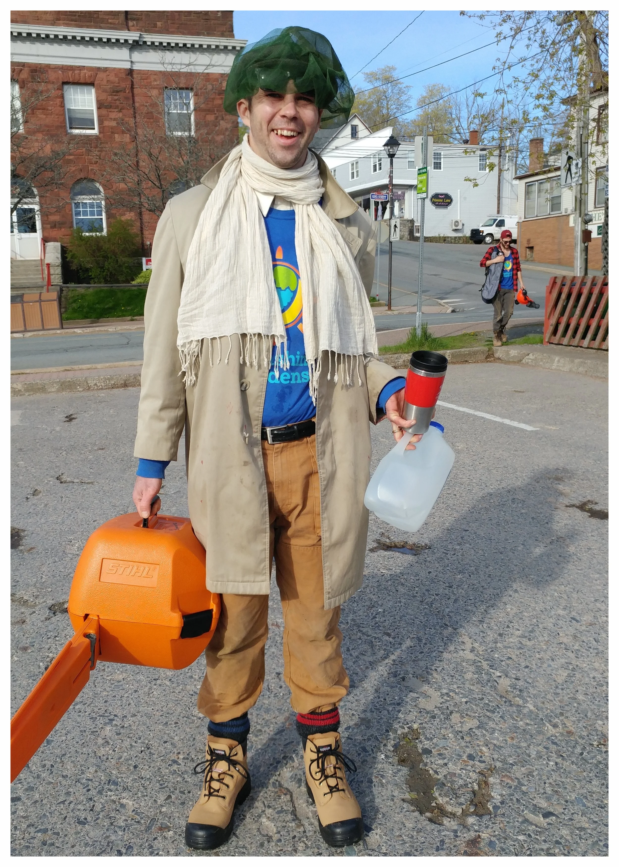 Guy's ready for work (Bridgewater, NS).