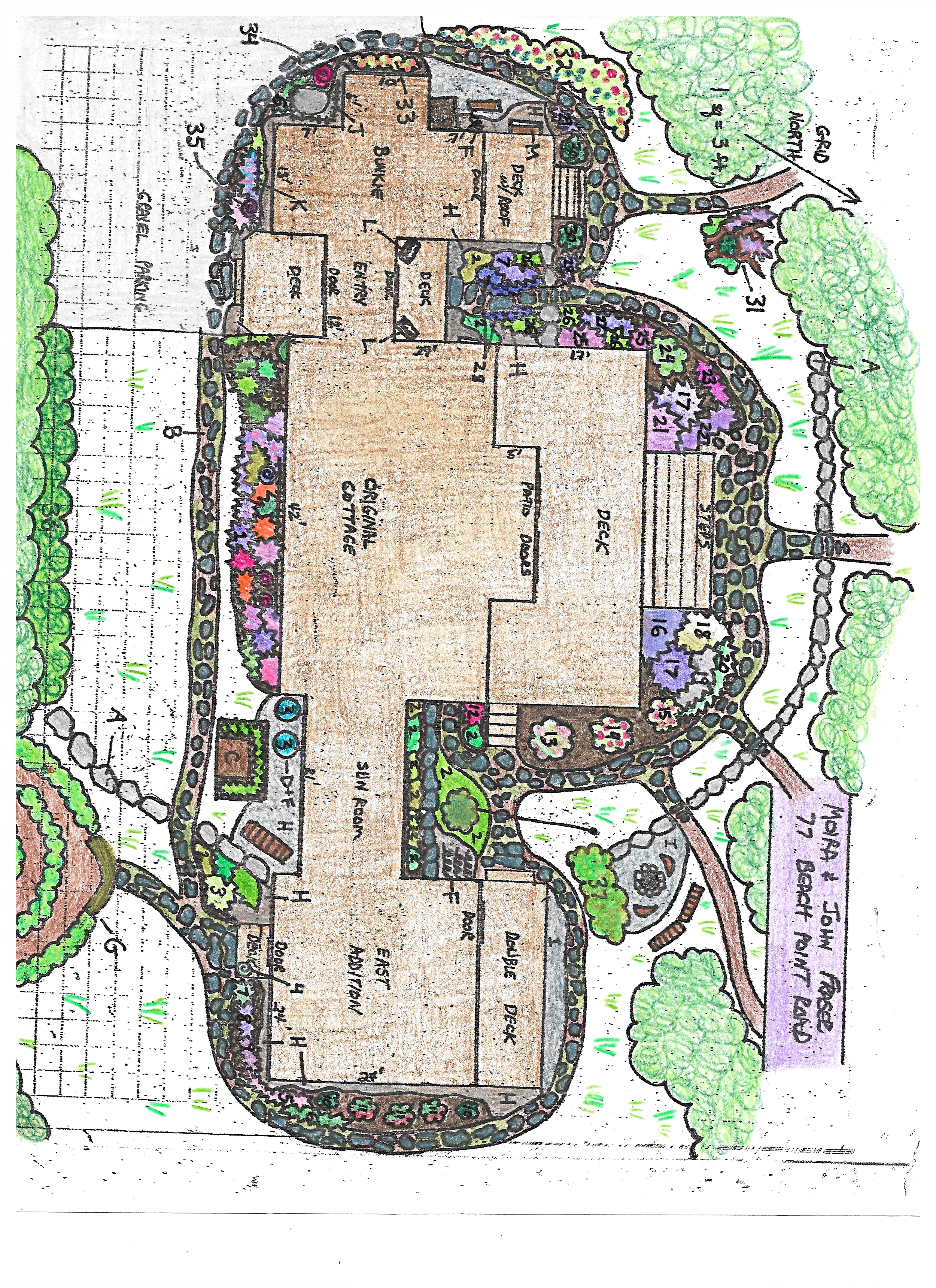A personalized ecological landscape design by Caitlin (Caitlin Doucette, 2017).