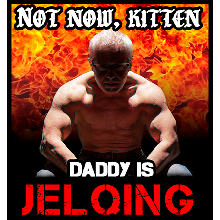 NOT NOW KITTEN, DADDY IS JELQUING Sticker