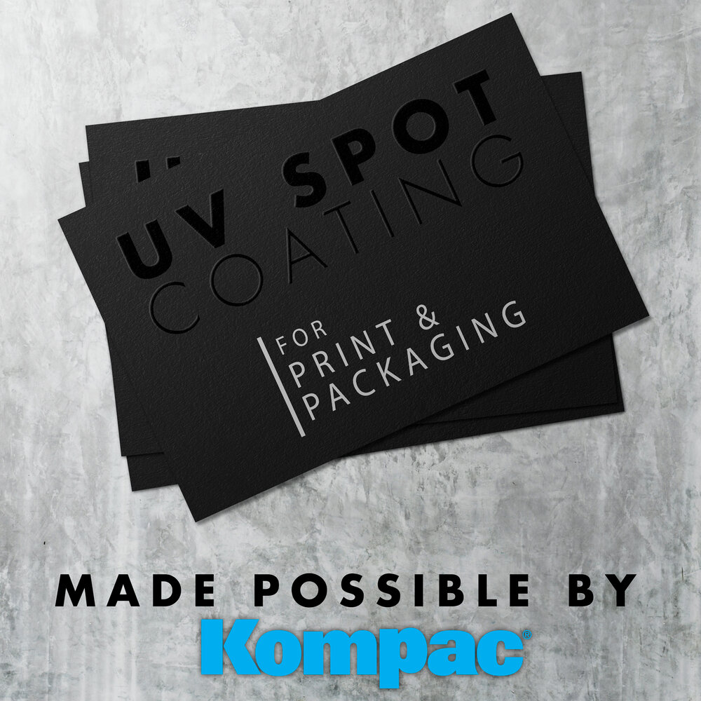 UV Spot Coating for Print and Packaging — Kompac - UV & Aqueous Coating, Aqueous Coating, Coating Equipment, Spot Coating, Flood