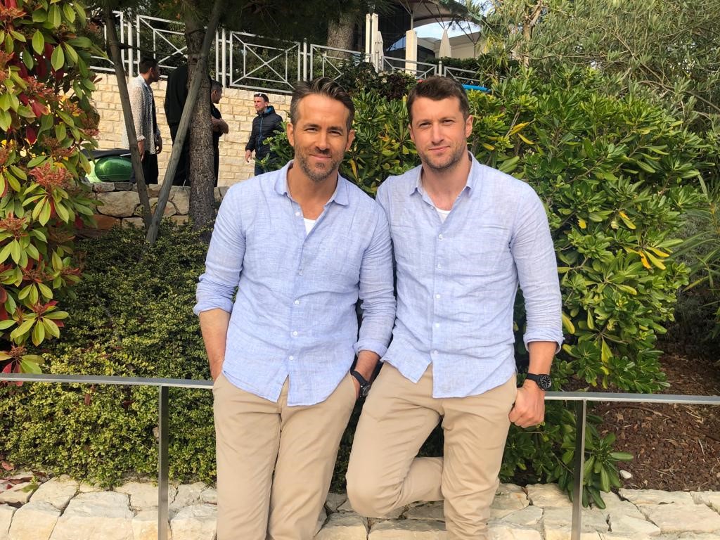 Image: Ryan Reynolds & Stunt Double Jonny James onset of The Hitman’s Wife’s Bodyguard in Croatia May 2019