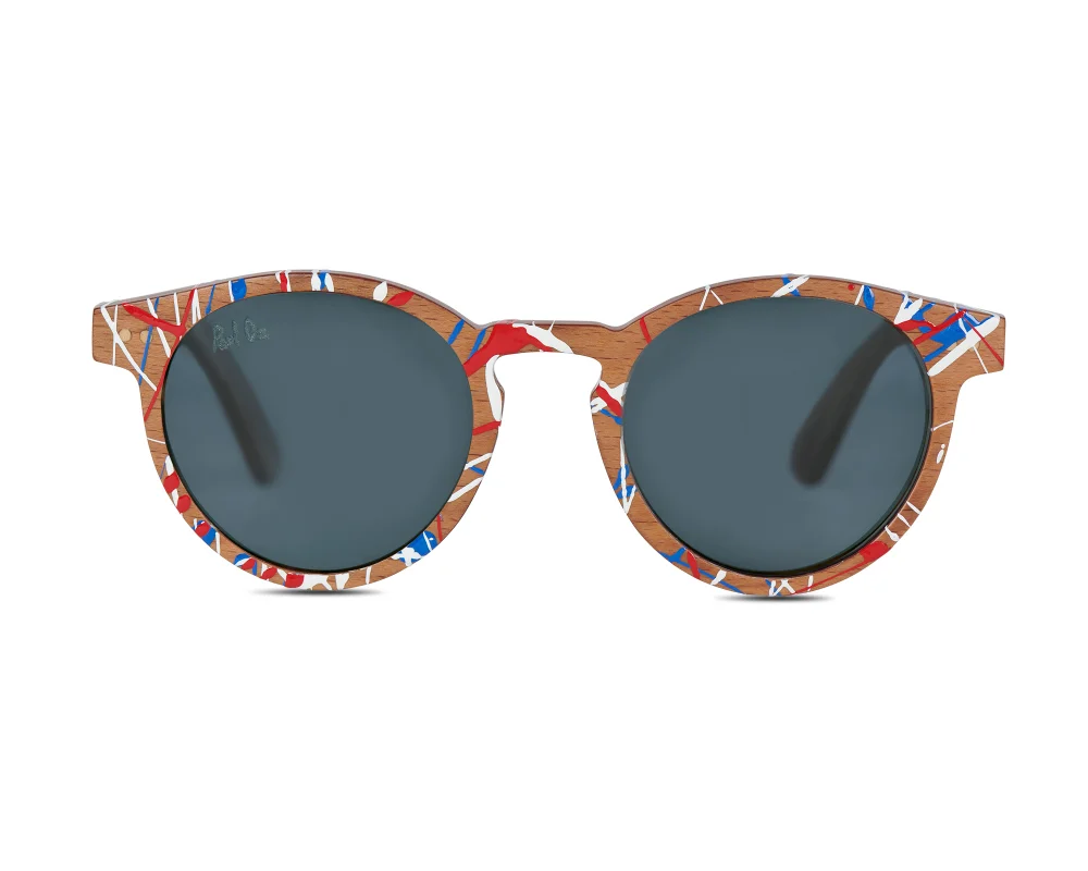 Paul Oz Limited edition Luxury wooden sunglasses Bullrun grey Jabrock