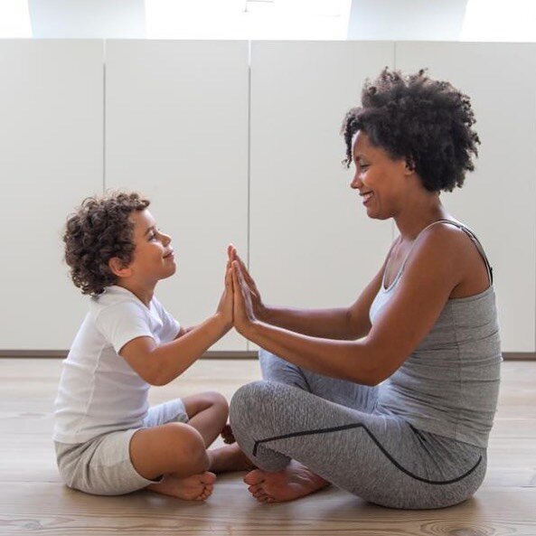 A beautiful, loving picture from my new book &ldquo;Nurturing Your Family With Yoga&rdquo;. ✨✨Whilst homeschooling my own children during #lockdown3, this image reminds me that the most important lessons we can teach our children are those of peace a