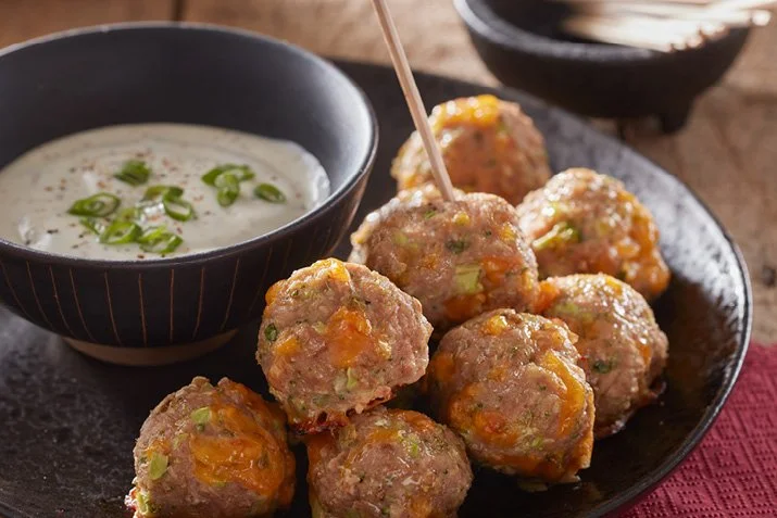 Broccoli Cheddar Turkey Meatballs