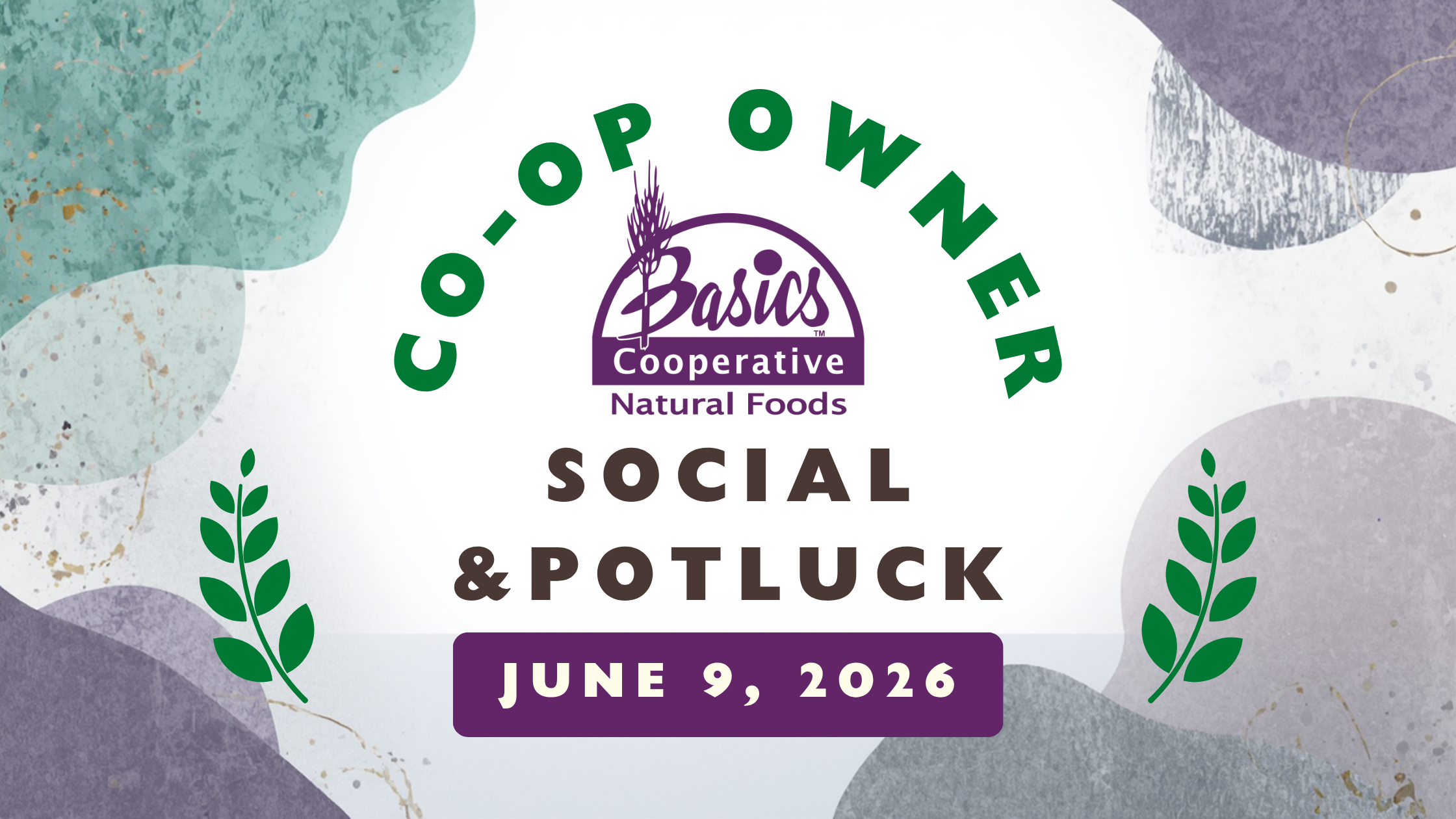 6/9, Annual Owner Social and Potluck