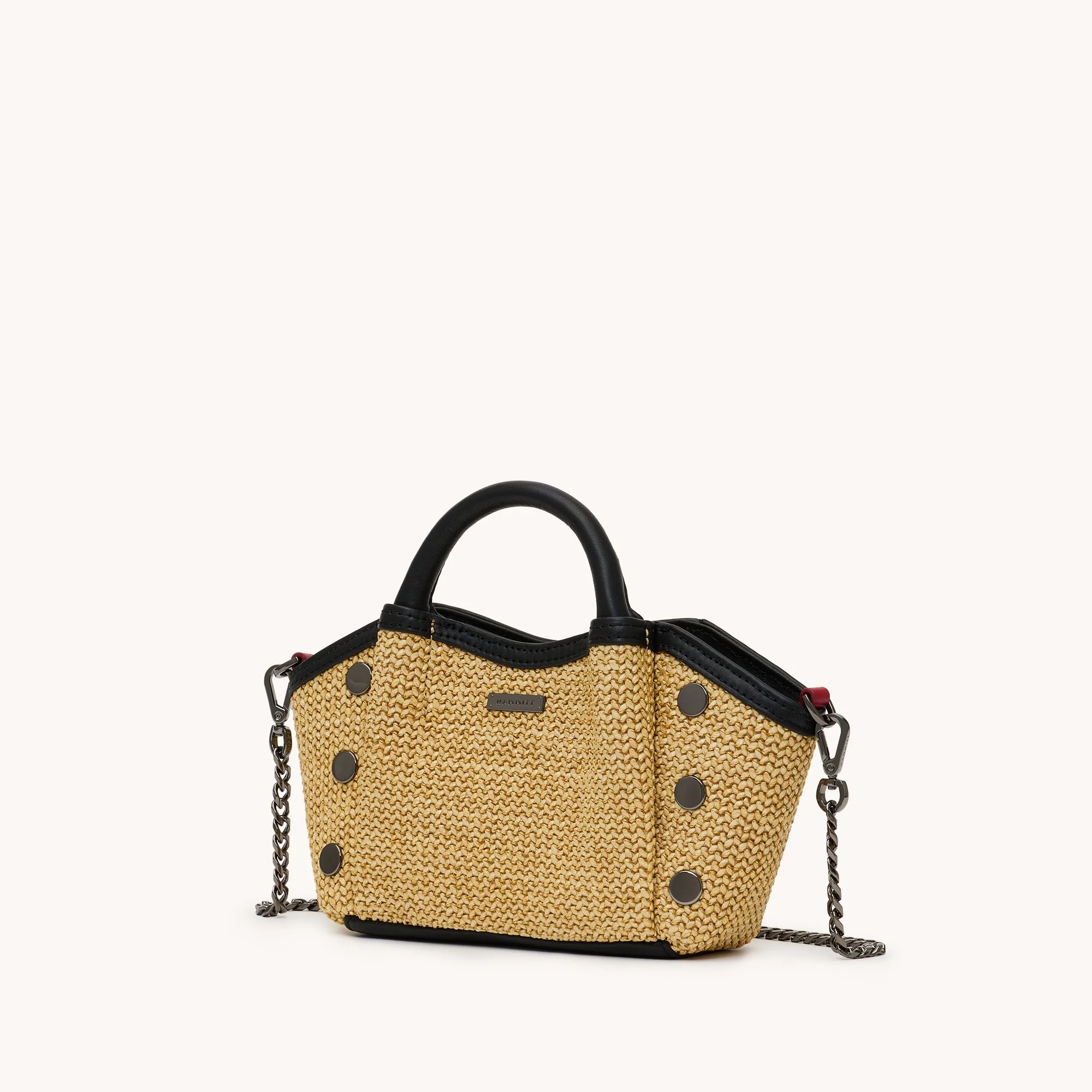 Hammitt Paul Mini Noir Smooth Raffia Gunmetal / My Saving Grace