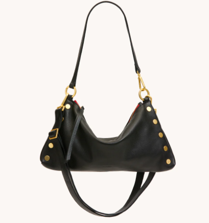 Hammitt Kyle Medium Black/Brushed Gold Red Zip/My Saving Grace