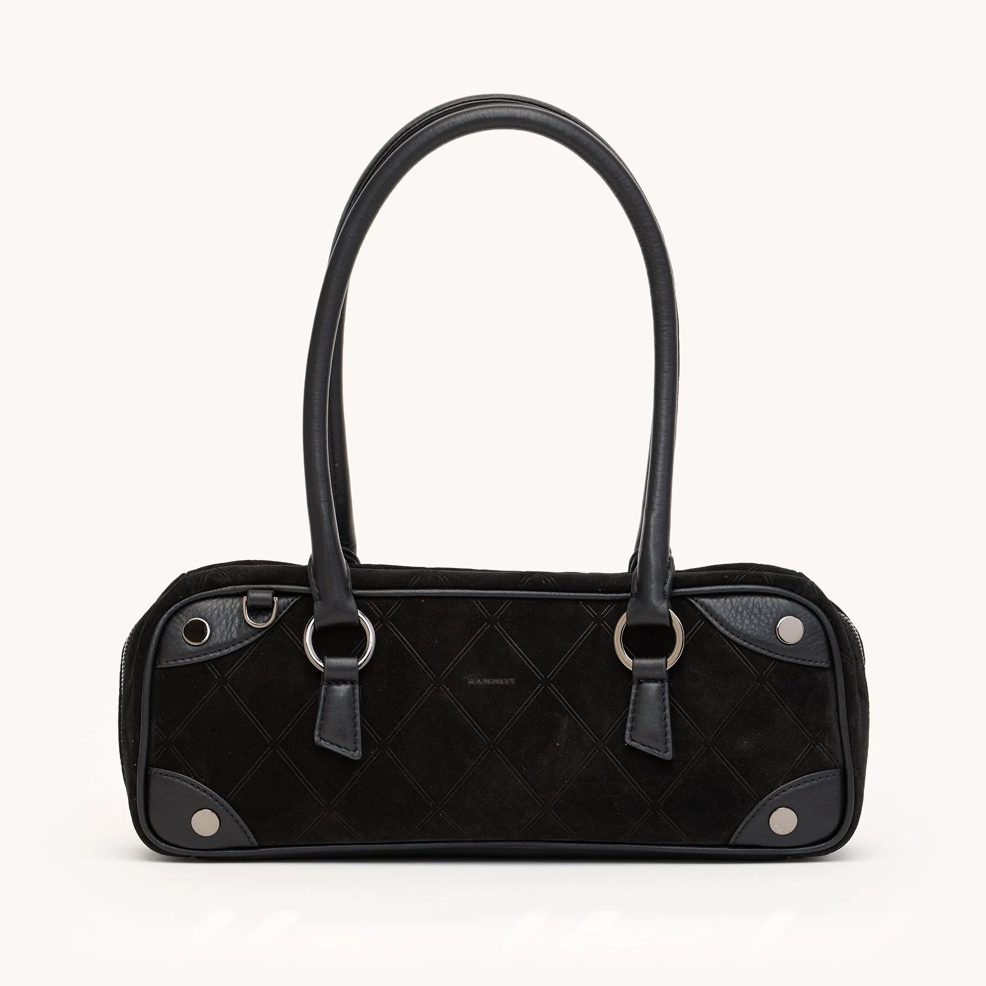 Hammitt Meredith Sml Noir Diamond Suede Gunmetal / My Saving Grace
