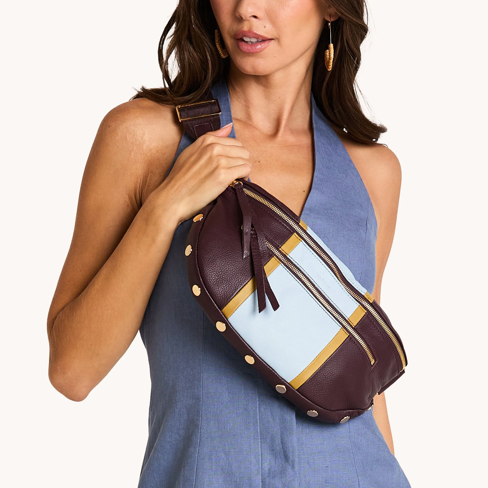 Hammitt Charles-Crossbody-Lrg-Regatta-Stripe-G / My Saving Grace