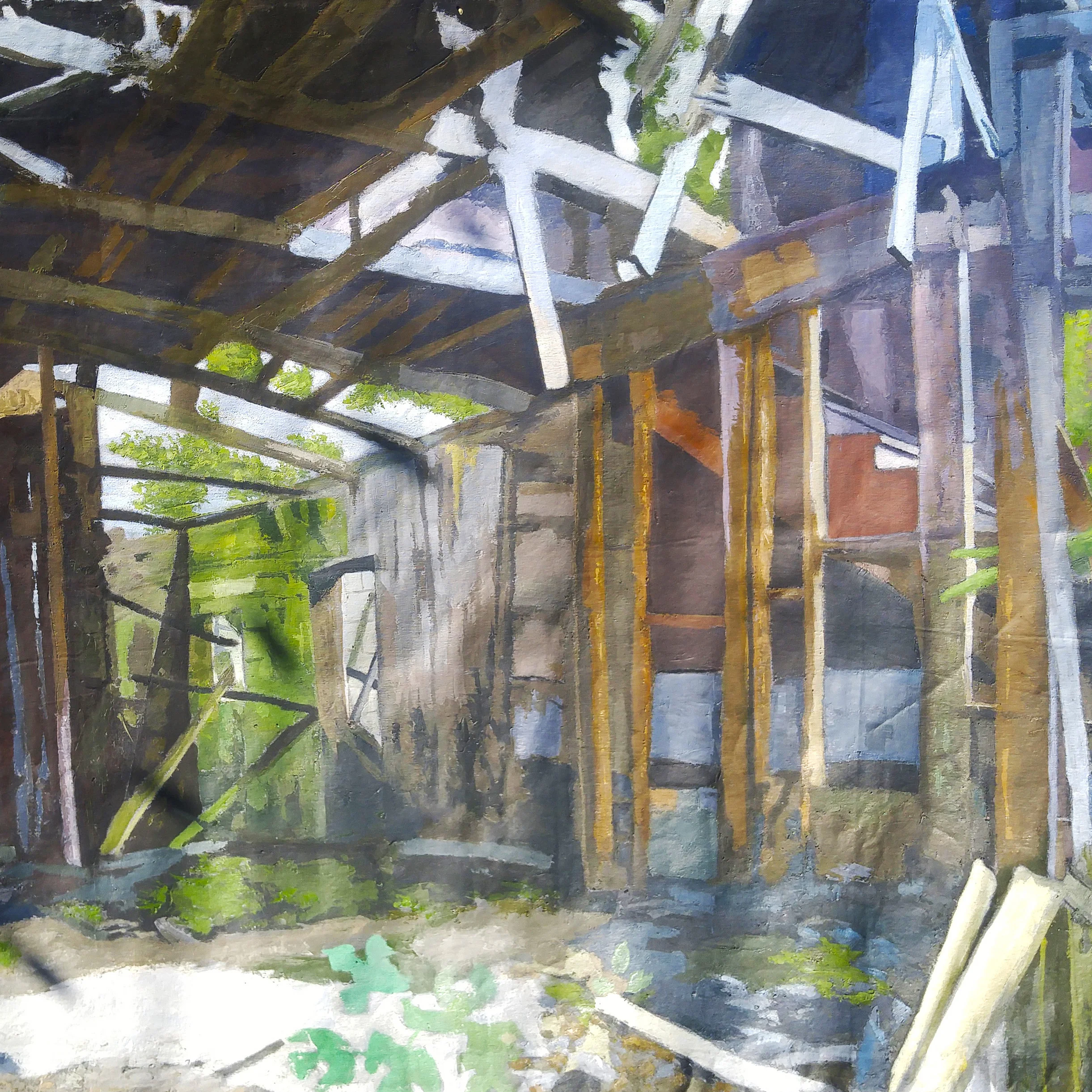 Bridge St. 2, Oil on Canvas, 6' x 10"