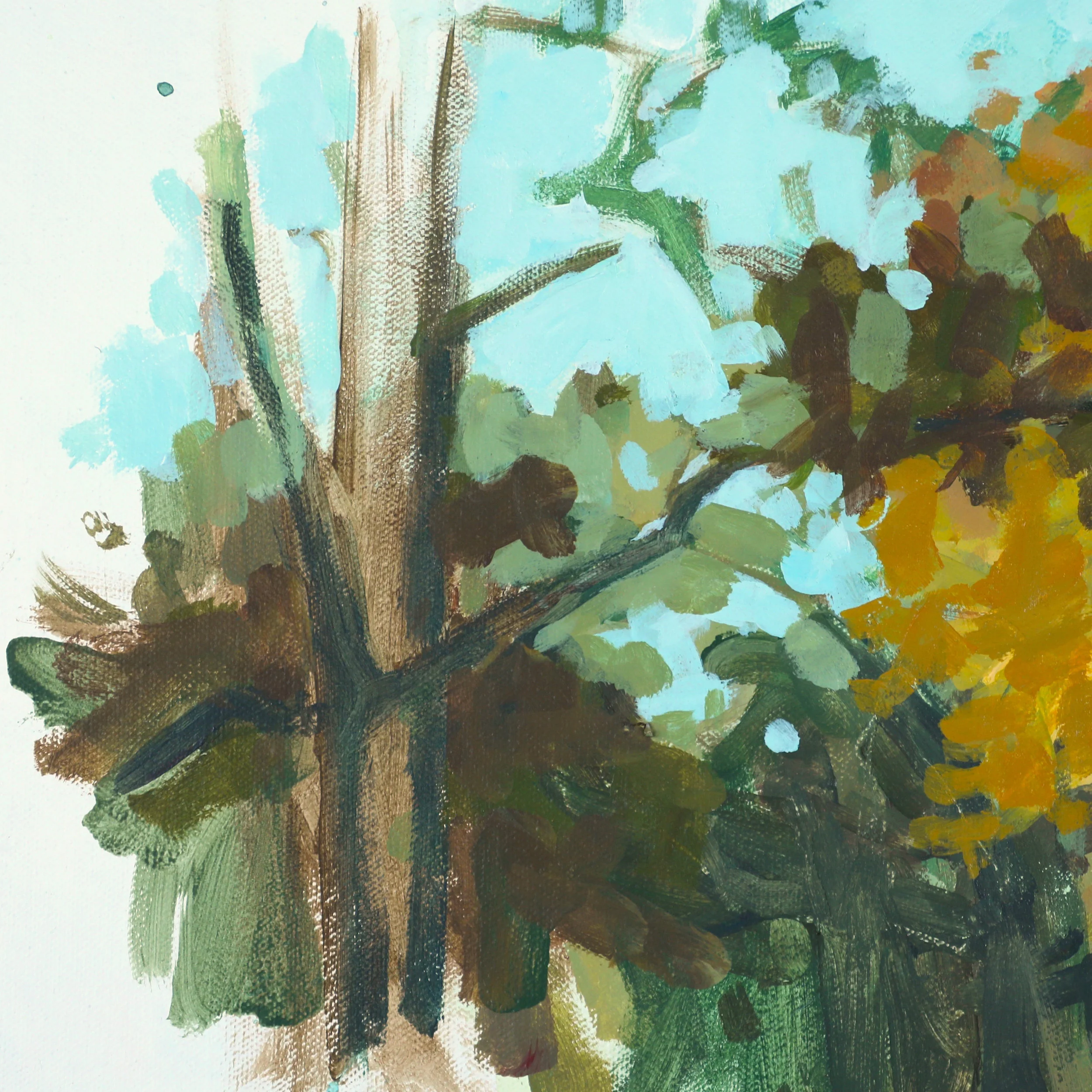 Fall Trees, Acrylic on Canvas, 20" x 20" 