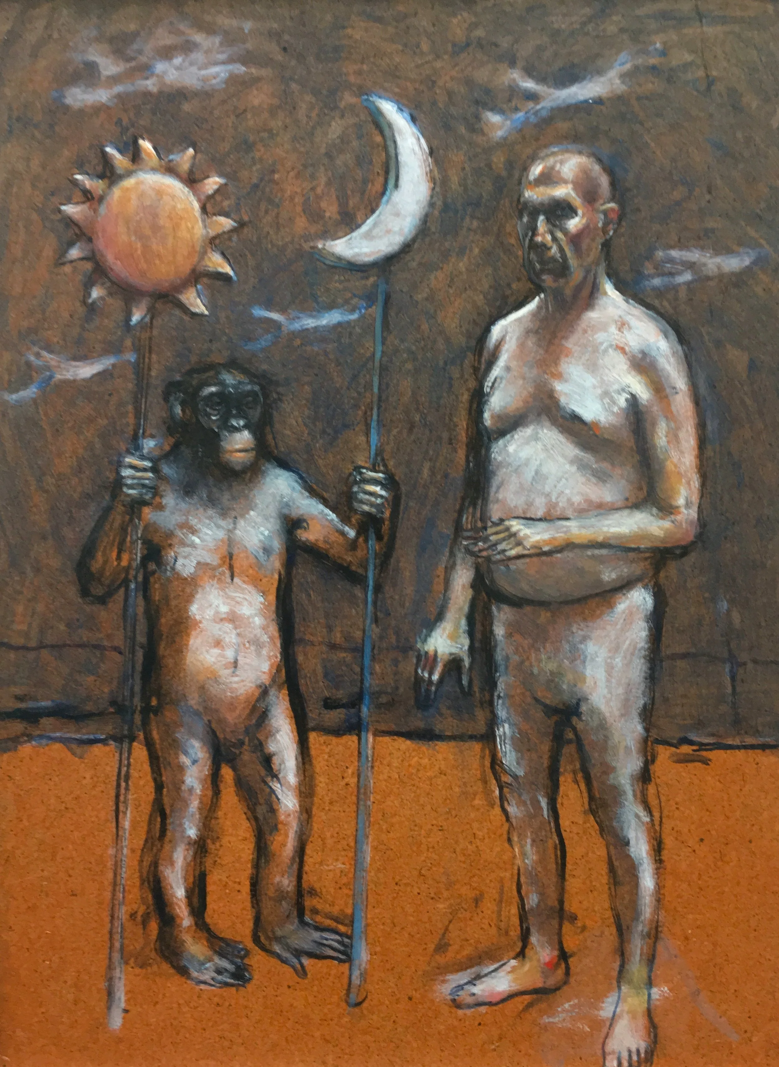 Sun and Moon, Oil, 16” x 12”
