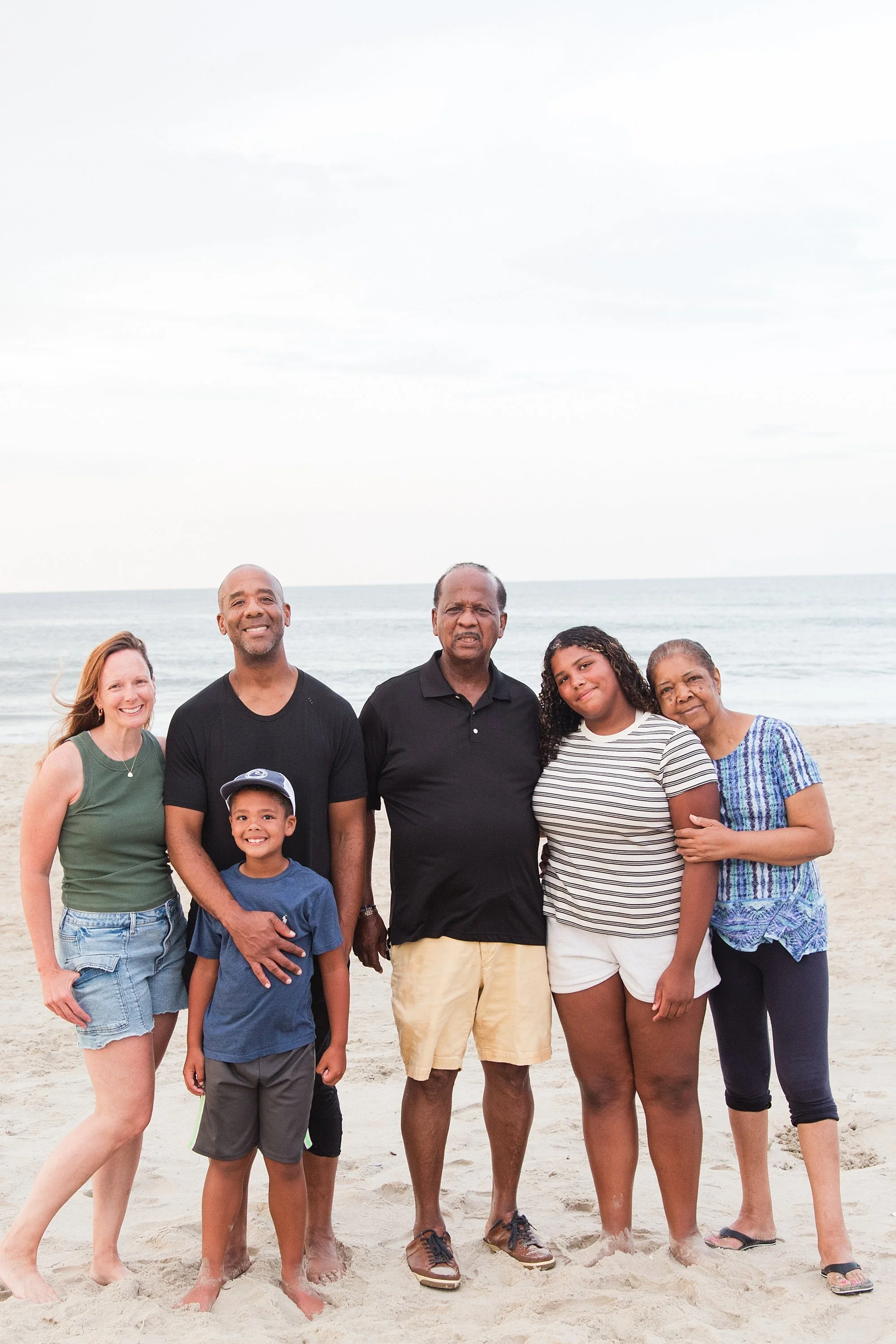 family on beach in Corolla NC
