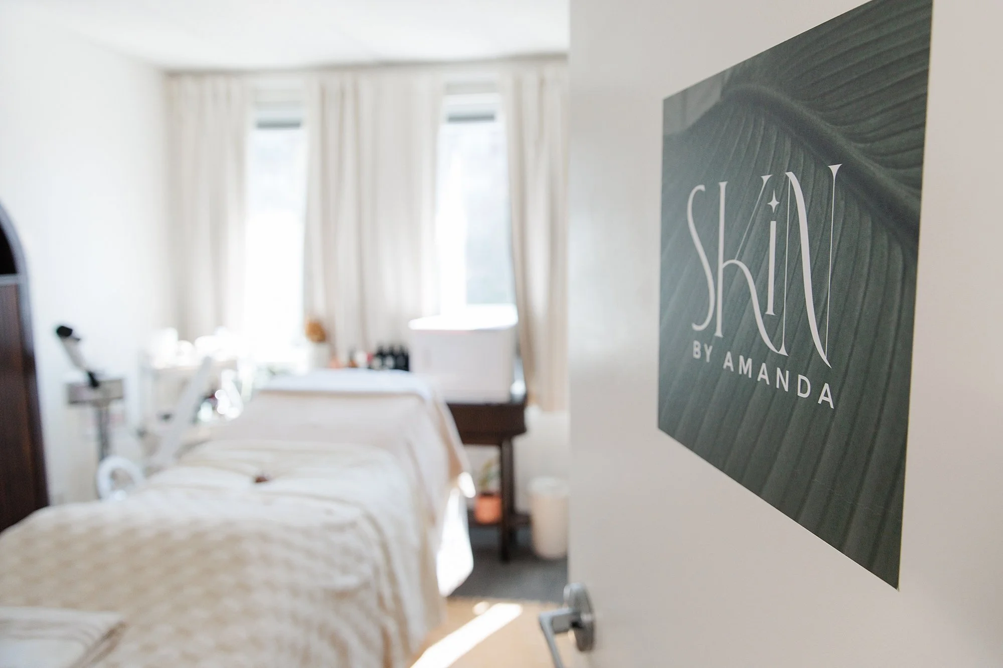 Quiet treatment room at Skin by Amanda in Bethesda