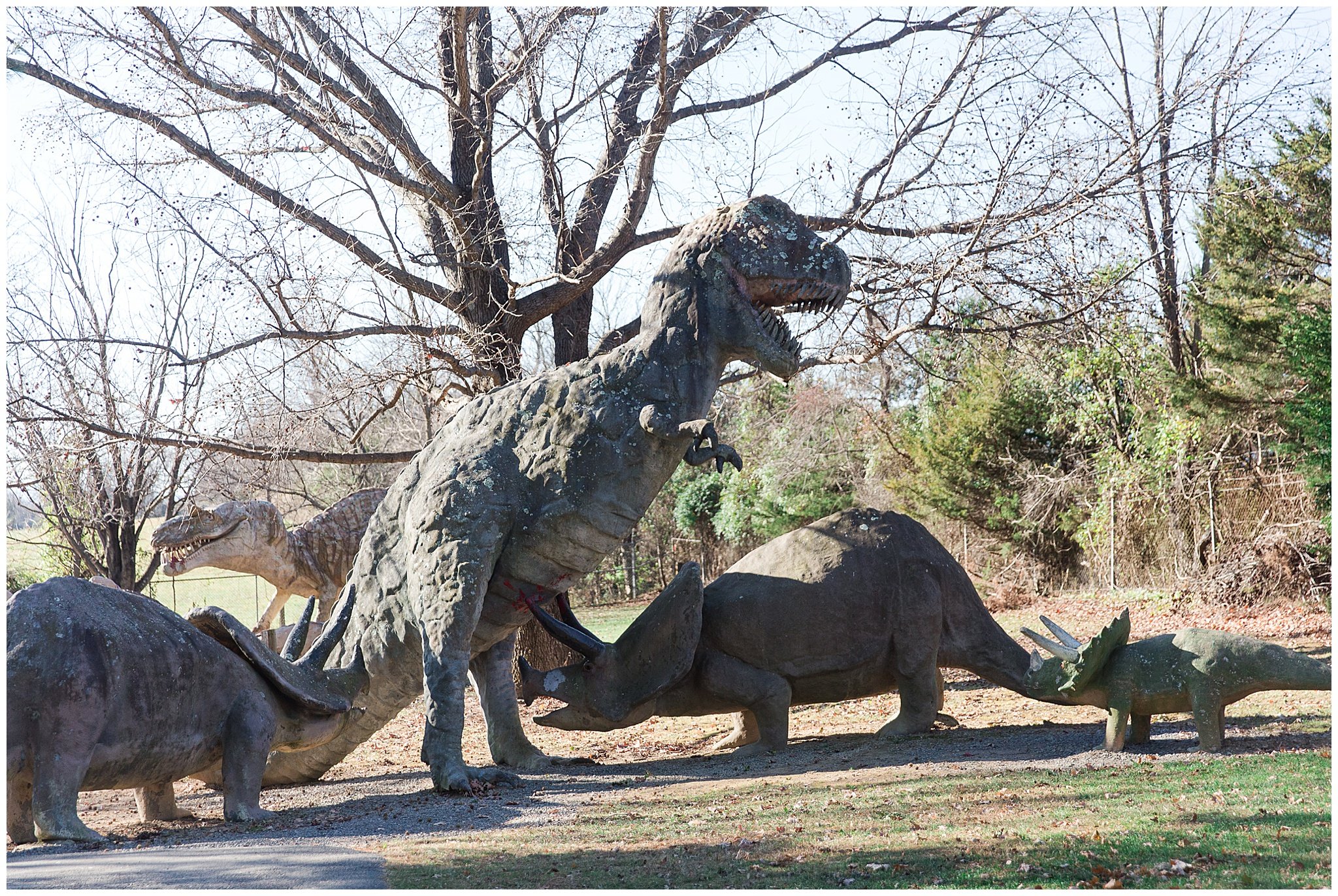 dinosaur exhibit outside of Winchester VA