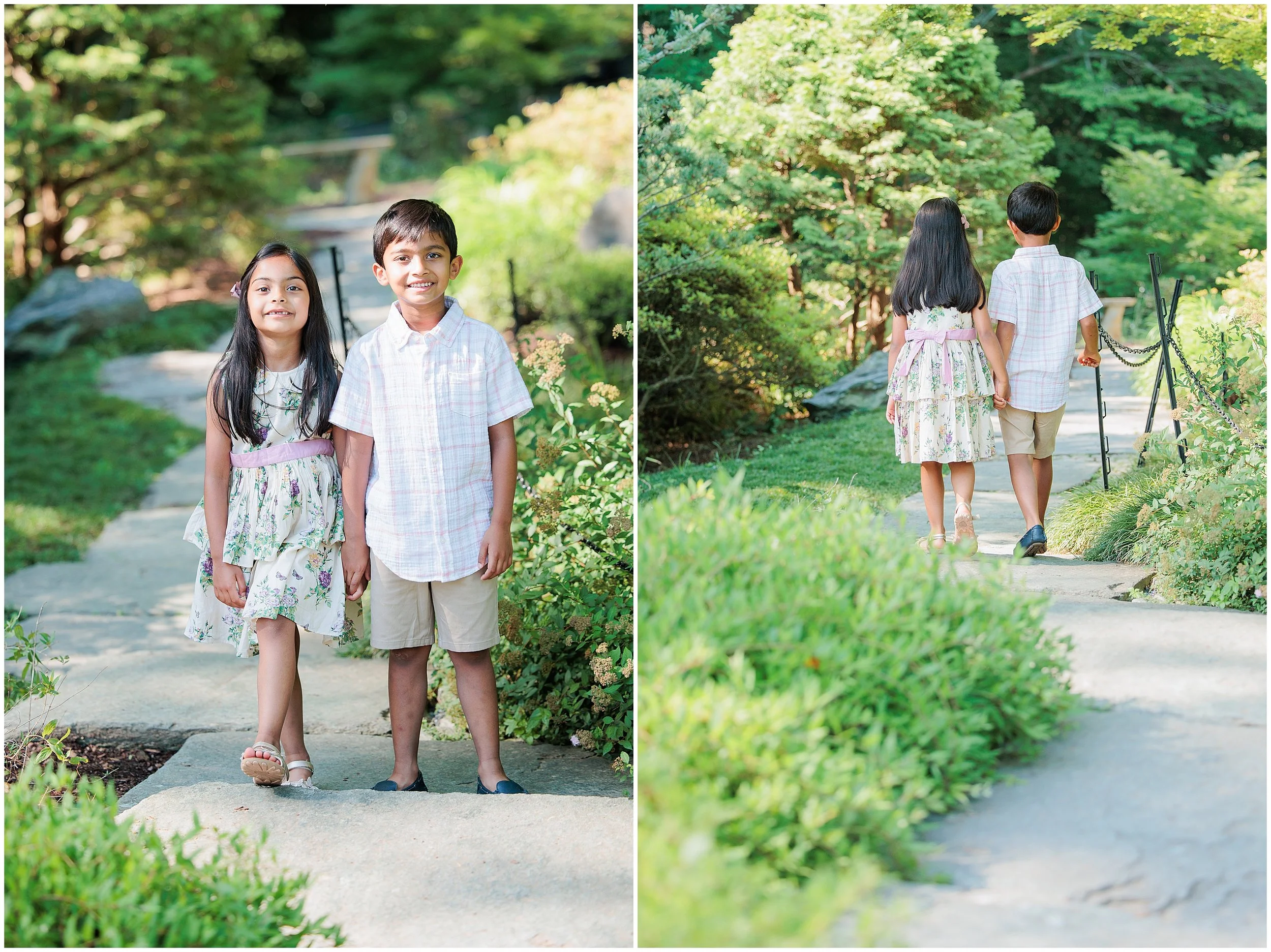Natural family photography at Brookside Gardens in Wheaton MD