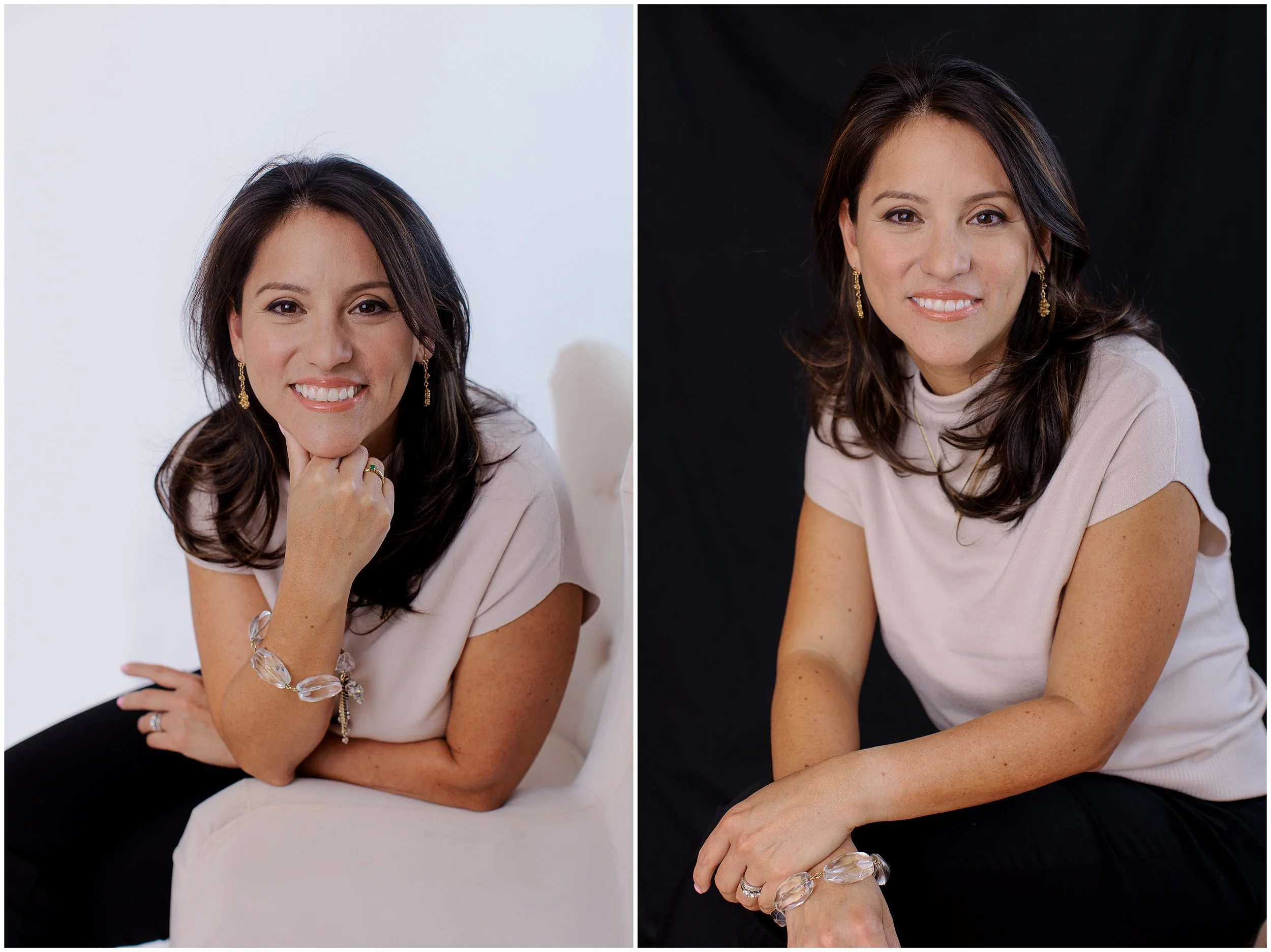 middle aged female headshot in Silver Spring studio