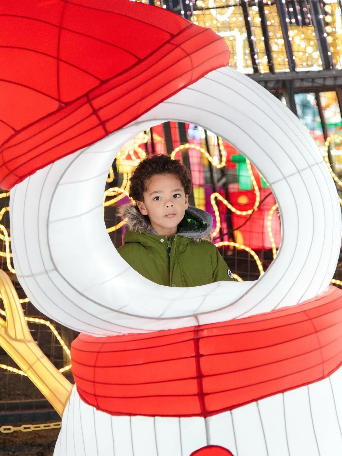 Enjoying the lights of LuminoCity!