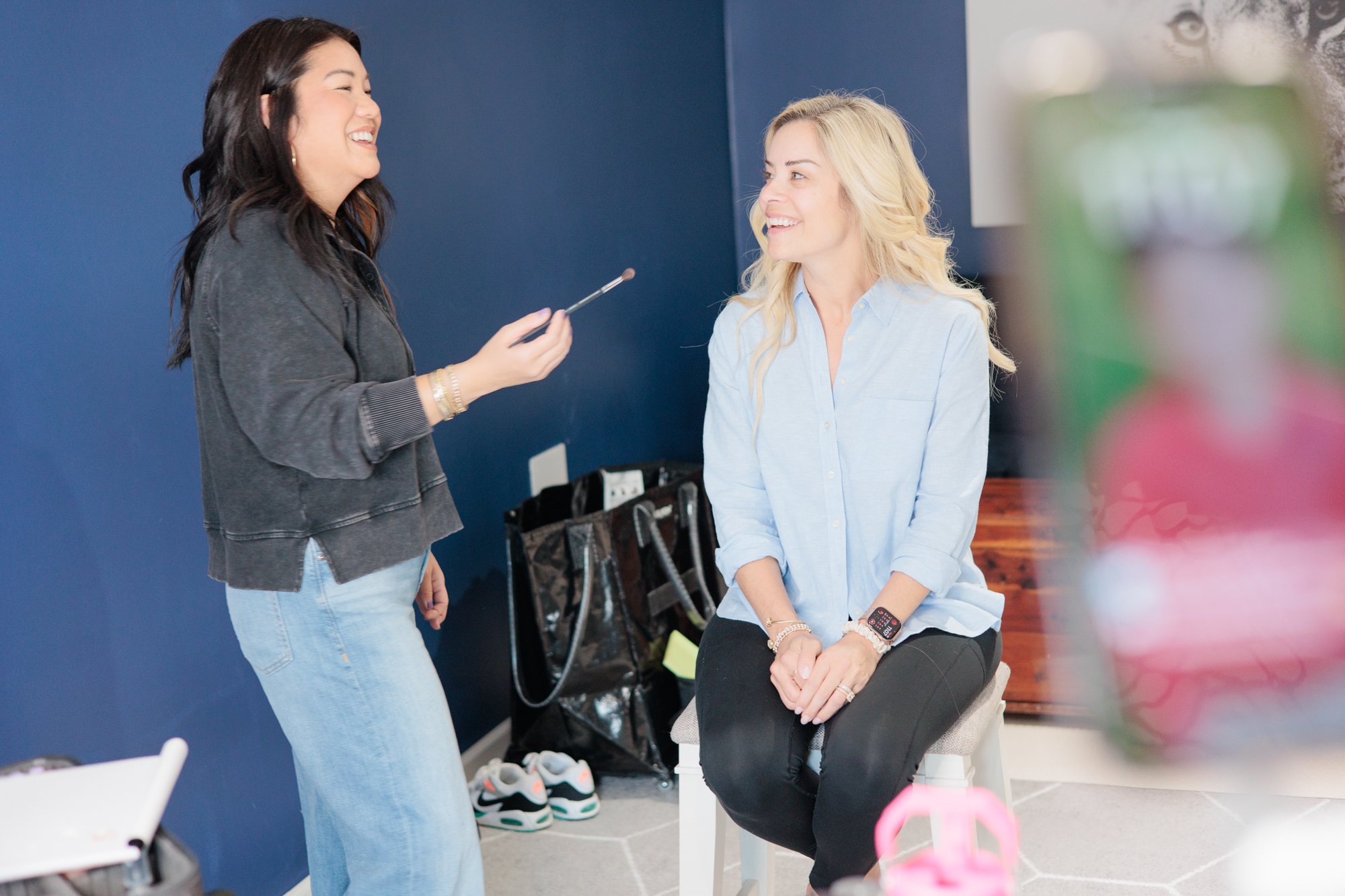  behind the scenes makeup with valerie hammer and client 