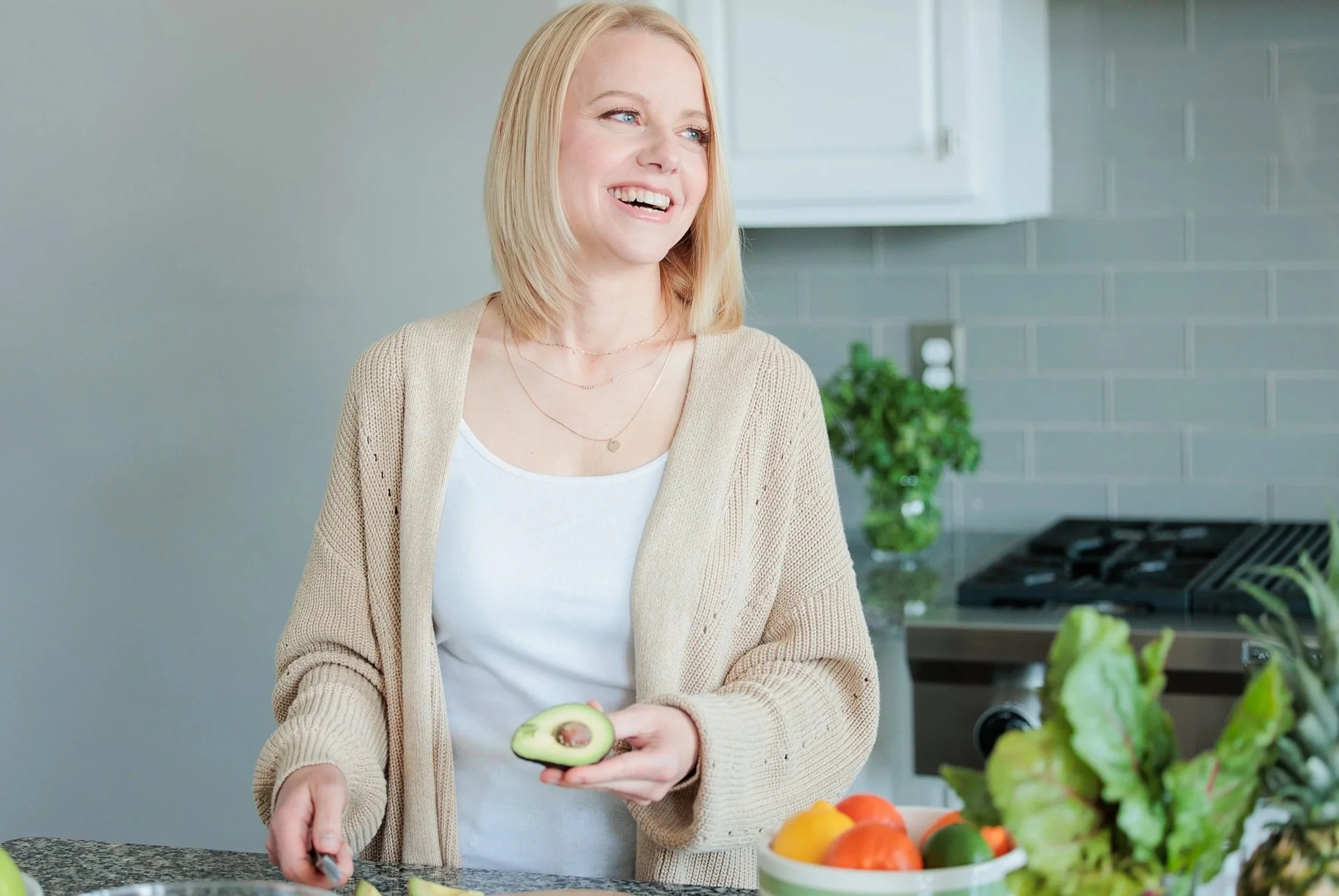 brand image of wellness coach in her kitchen (Copy)