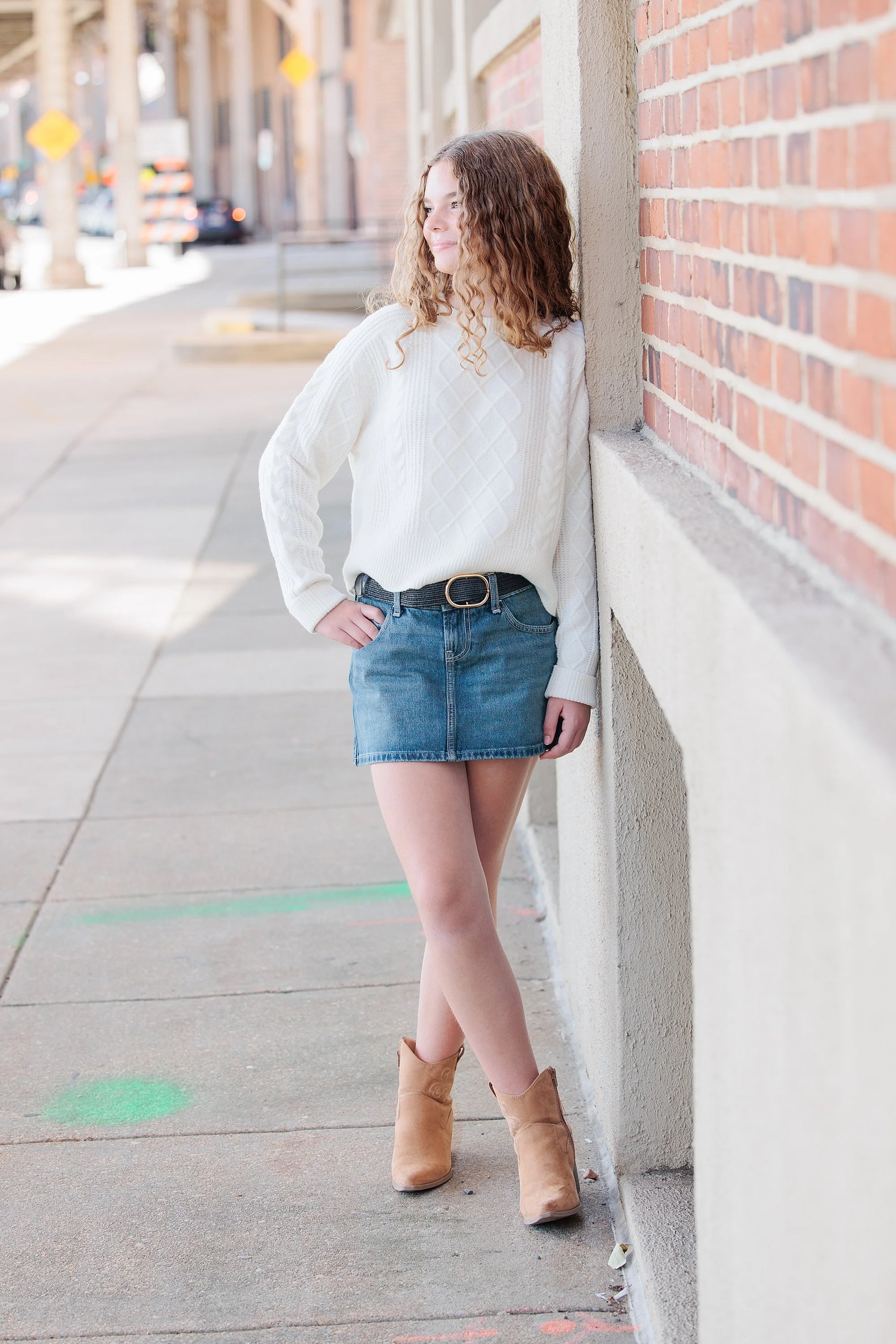 Girl in Georgetown for family photo shoot