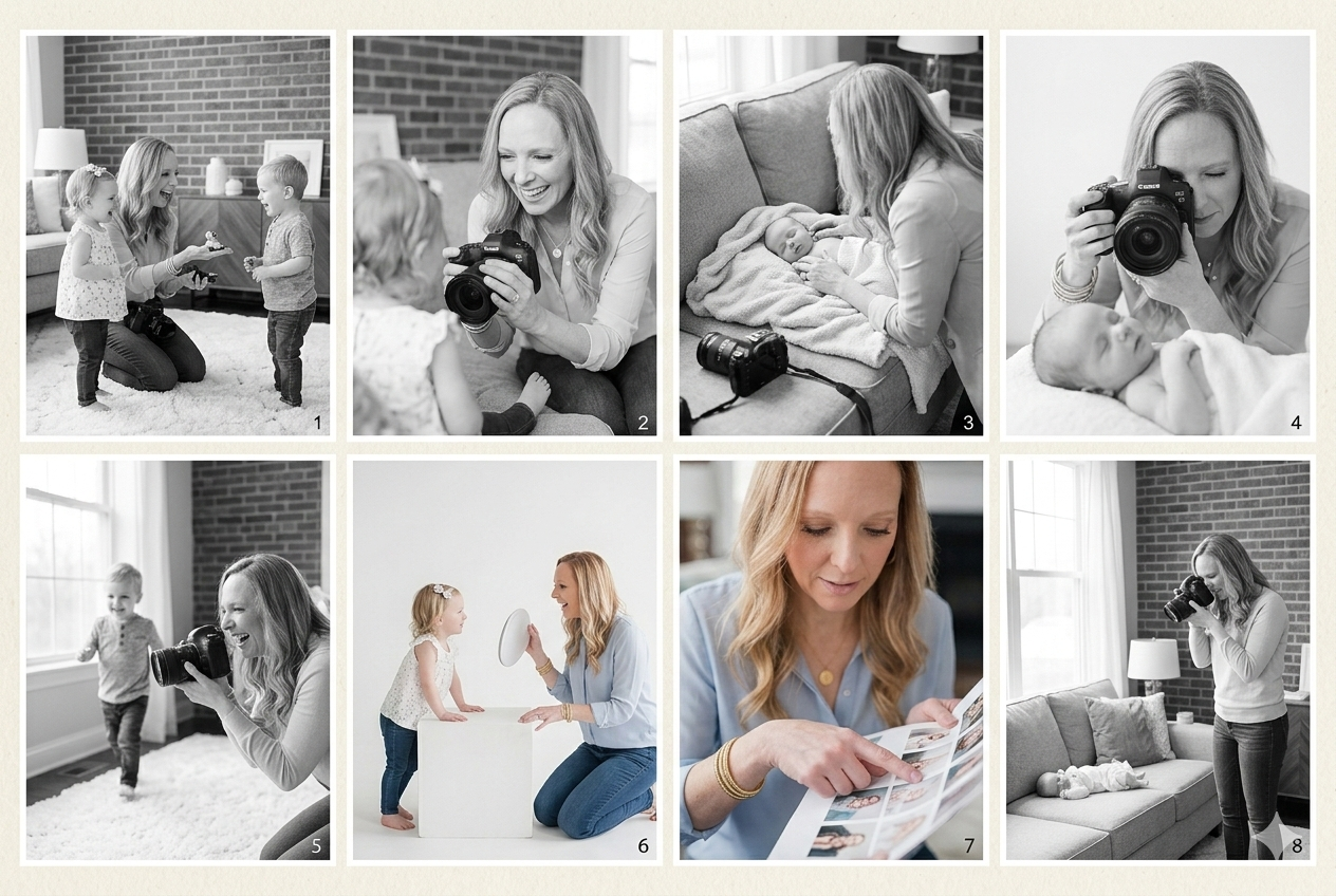 images generated by AI of a family and baby photographer in the DMV