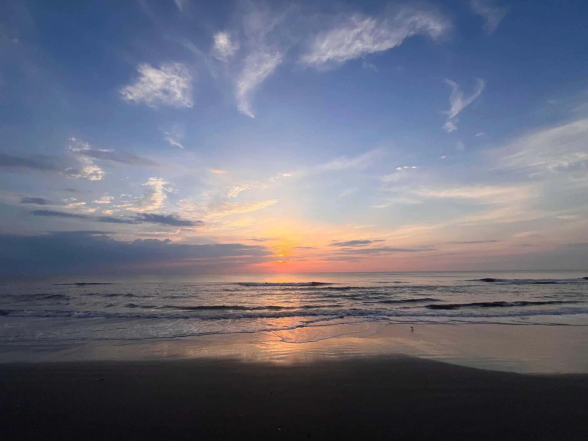 sunrise over the ocean in Outer Banks, NC