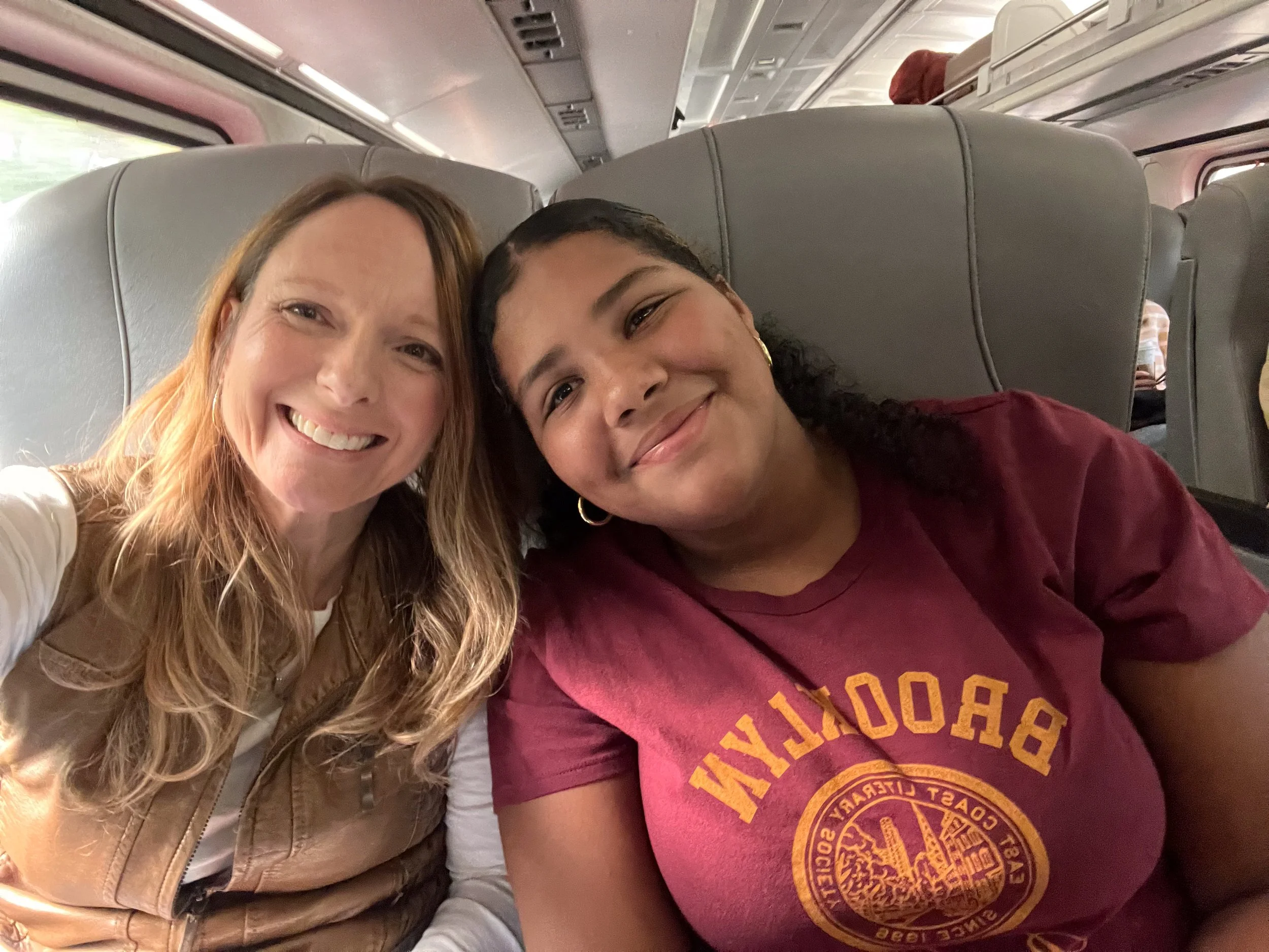 on the train together from DC to New York City