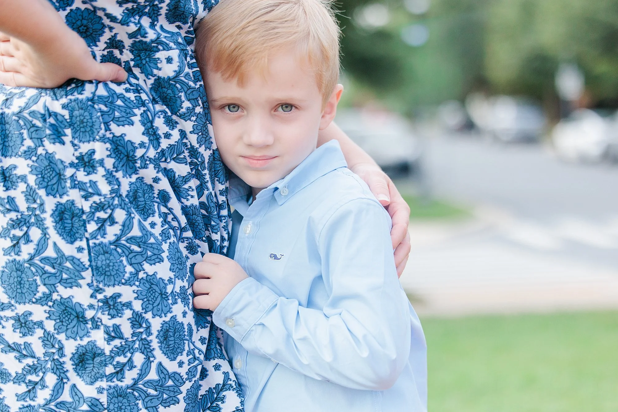 boy hugging mom during Silver Spring MD photo session