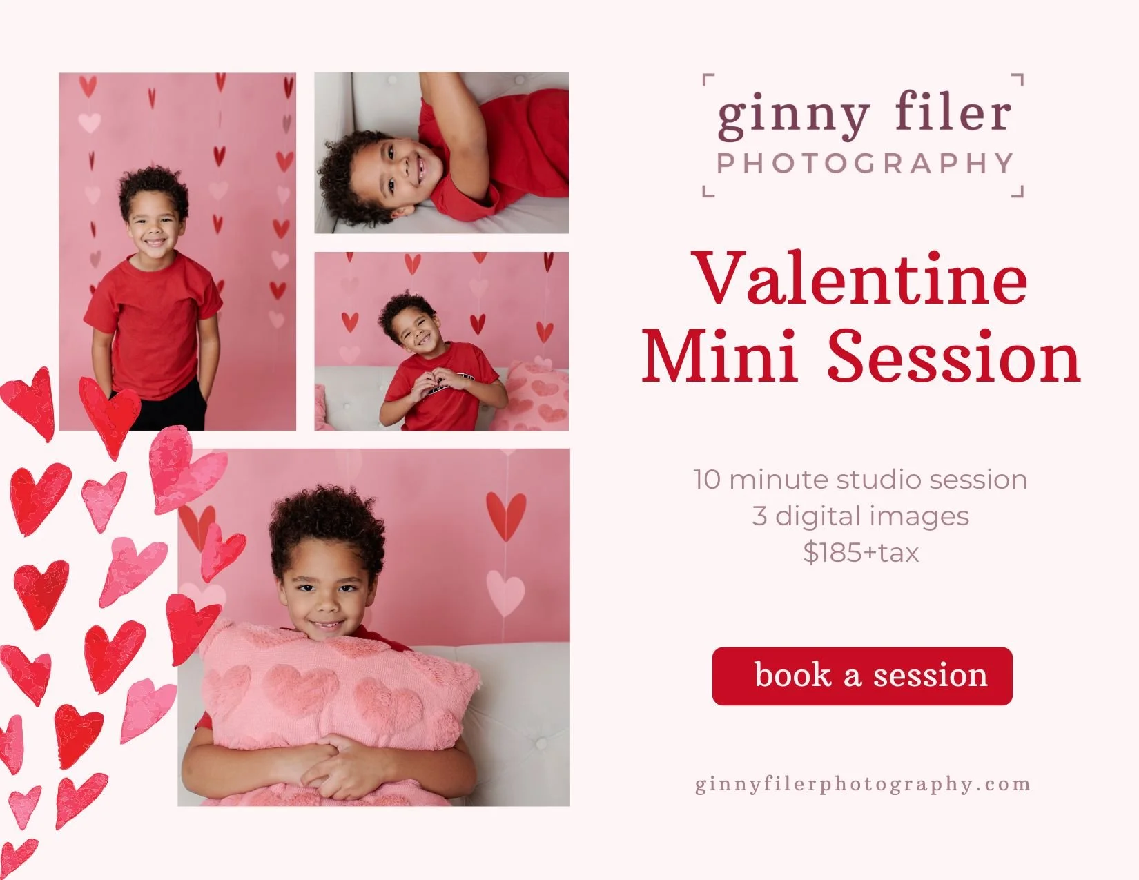 Valentine Mini Sessions in Silver Spring studio