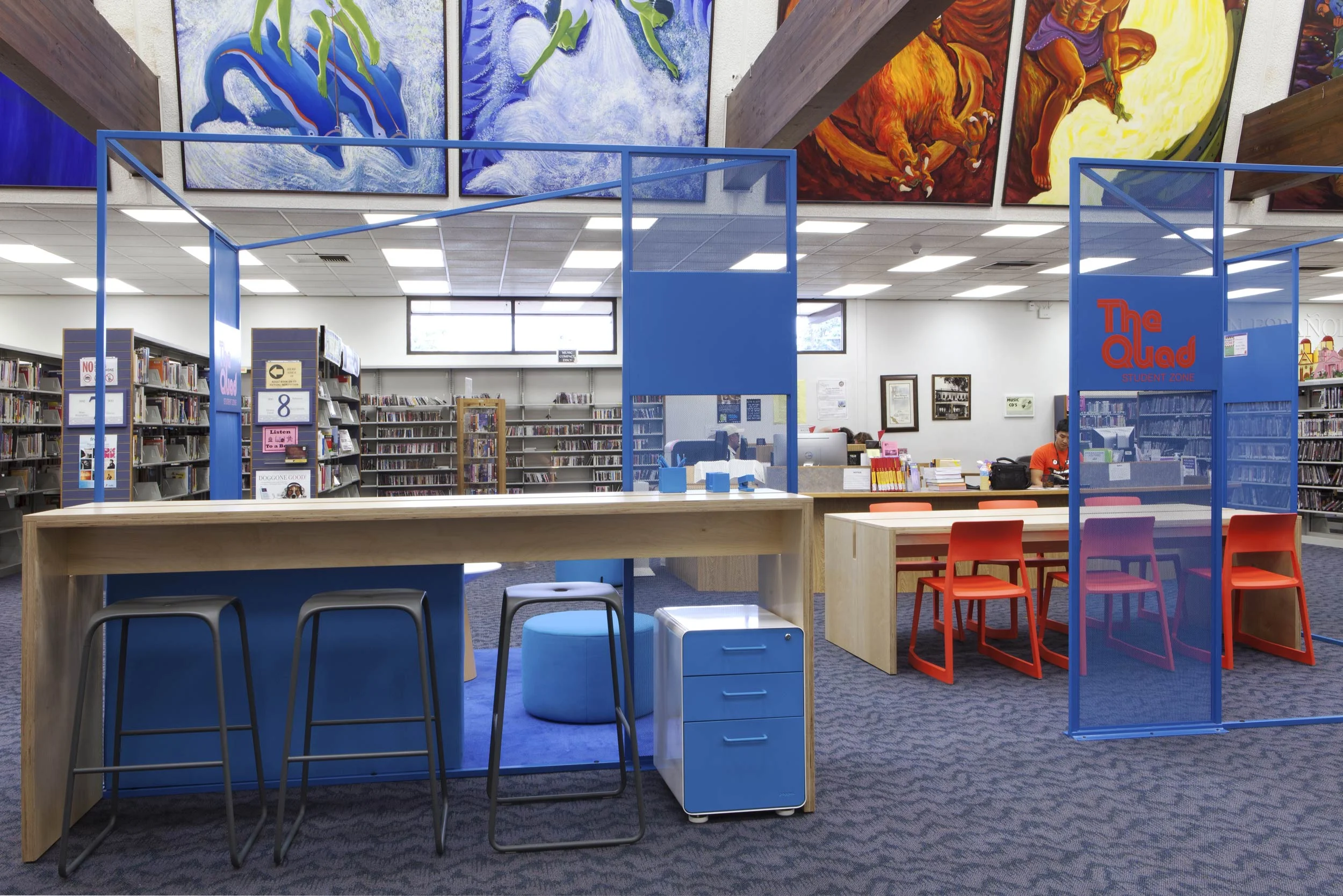 Los Angeles Public Library Student Zones designed by Cory Grosser and Associates