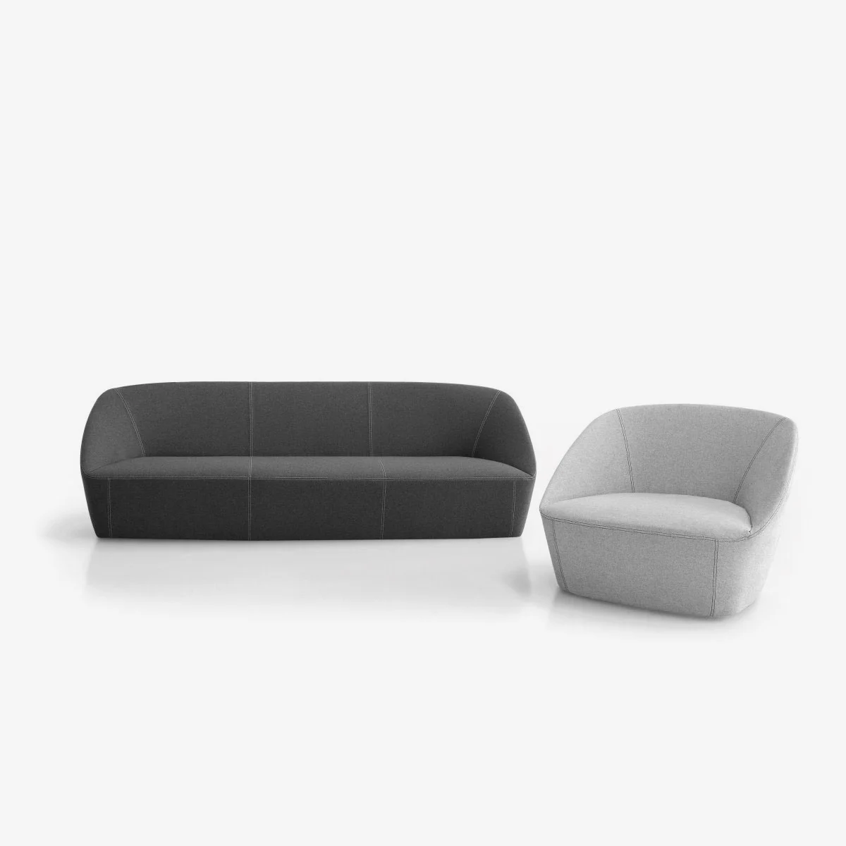 Bucket chair and sofa for SpHaus designed by Cory Grosser
