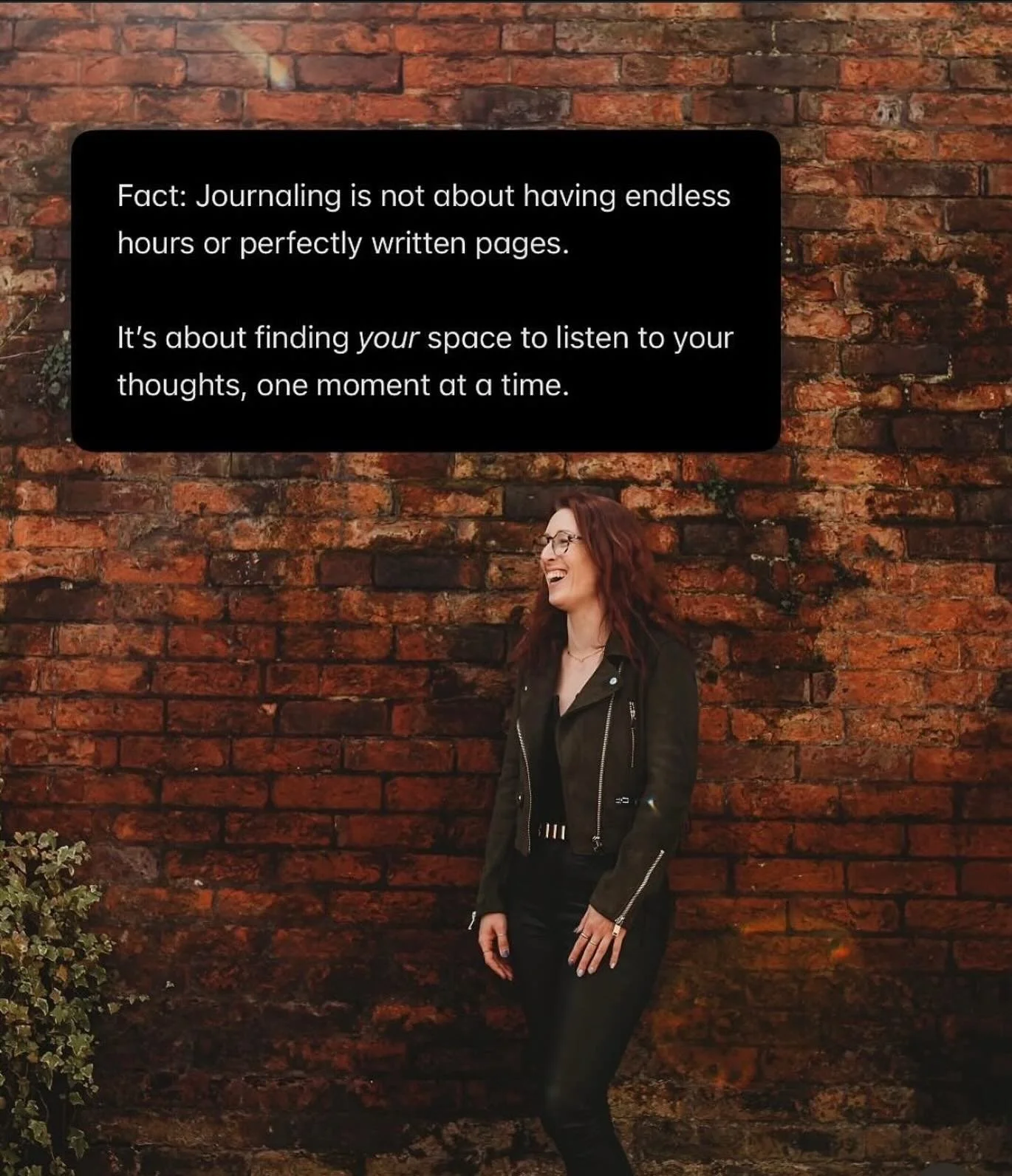 Fact: Journaling is not about having endless hours or perfectly written pages. 

It&rsquo;s about finding your space to listen to your thoughts, one moment at a time. 

💗 Because journaling is so powerful and I know it will help you transform your l