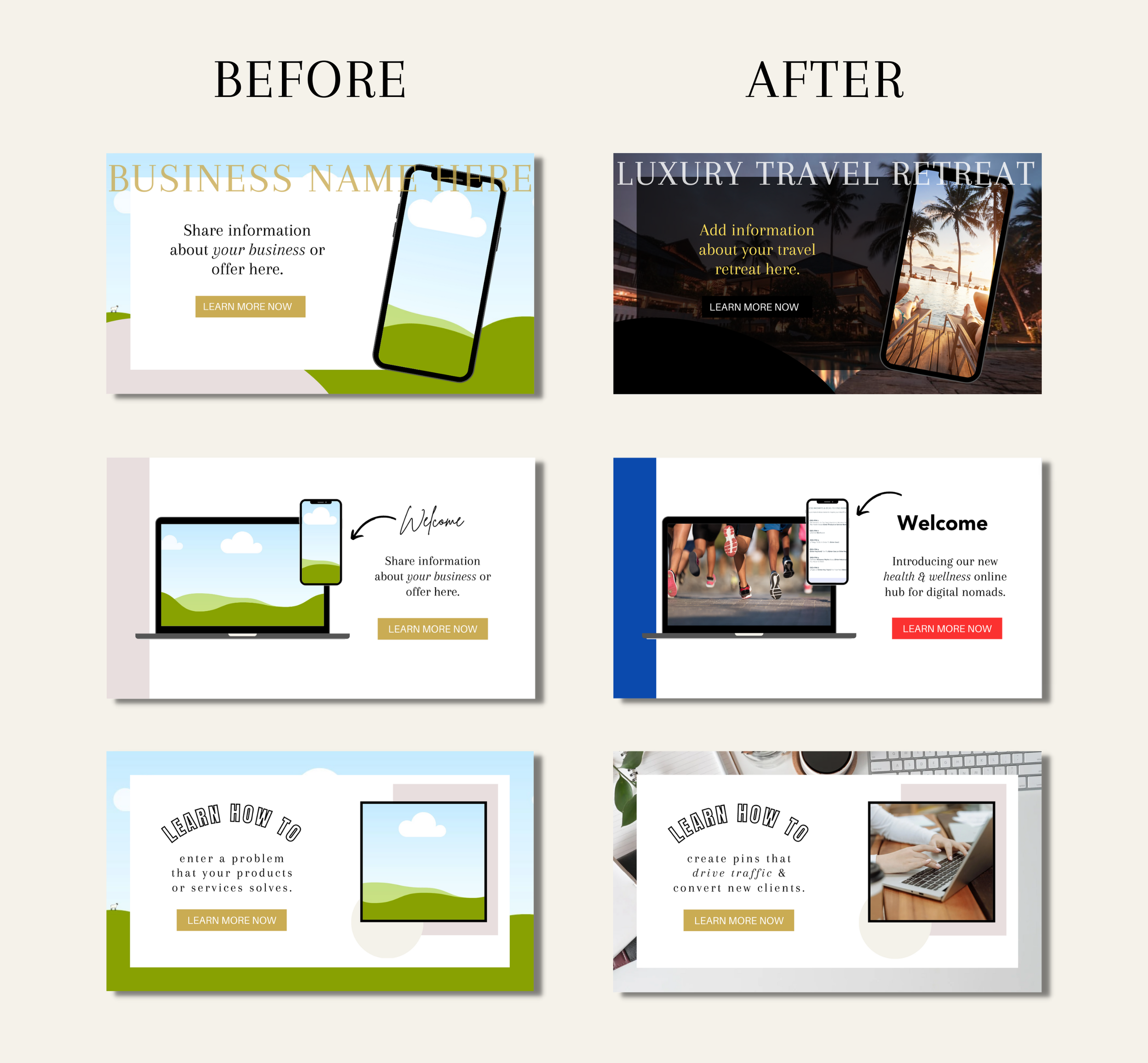 Pinterest profile cover templates — Debbie Roy
