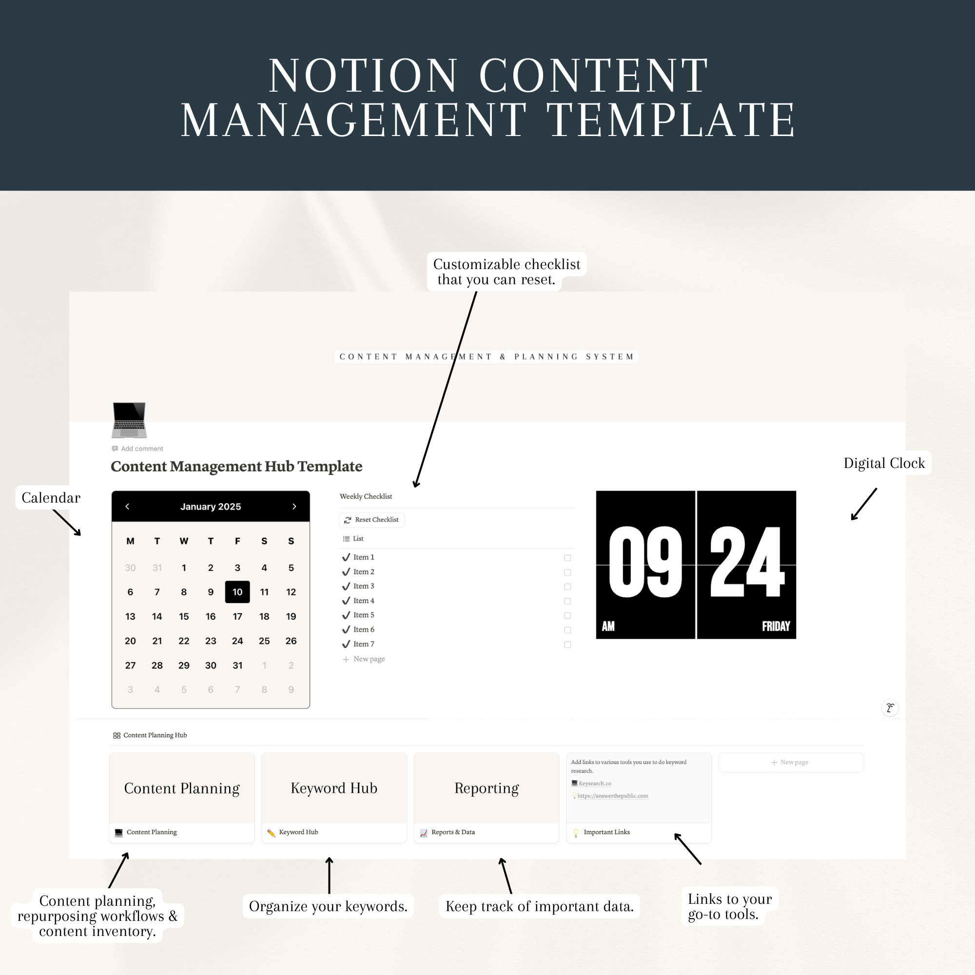 Notion Content Planner Template