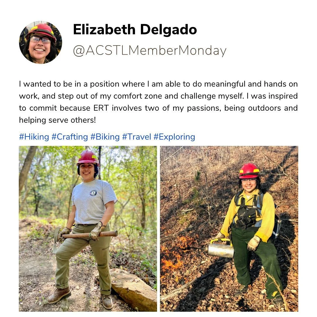 Happy #AmeriCorpsWeek &amp; #InternationalWomensDay! Today our #MemberMonday spotlight is Elizabeth Delgado 💥💥

From sunny San Diego, California, Elizabeth recently graduated from San Diego State University with a degree in Criminal Justice and Psychology. Elizabeth has an extensive amount of service involvement, through her collegiate sorority and other community organizations, including an orphanage in Tijuana, Mexico. At SDSU, Elizabeth was involved with many campus departments, including Global Affairs and Dual Language &amp; English Learner Education. Elizabeth decided to join ACSTL to get more outdoors experience and help turn their passion for service into a career!