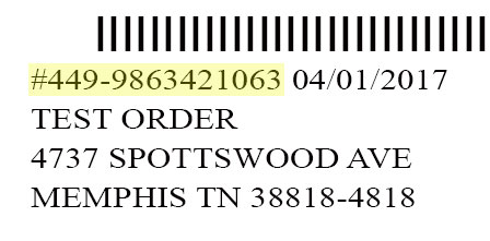 Sample mailing label