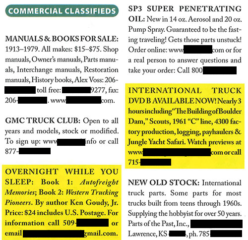 Commercial Classified ad sample