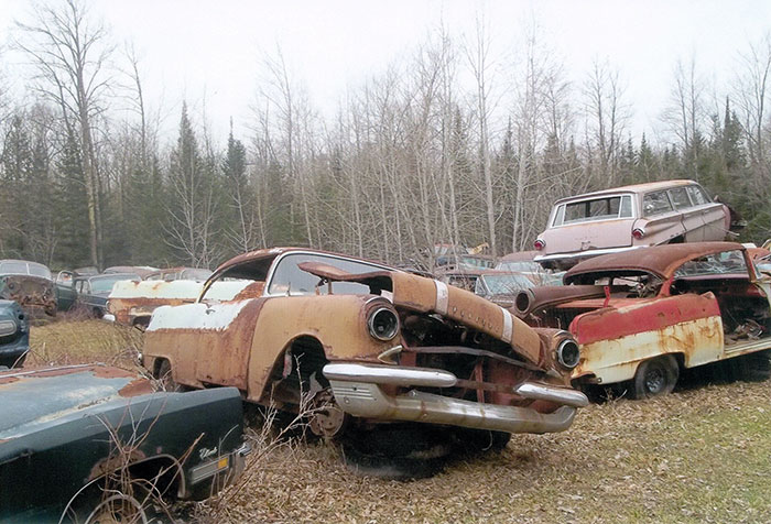 I couldn’t help but notice the pink station wagon in the air in the middle of the Pontiac section.