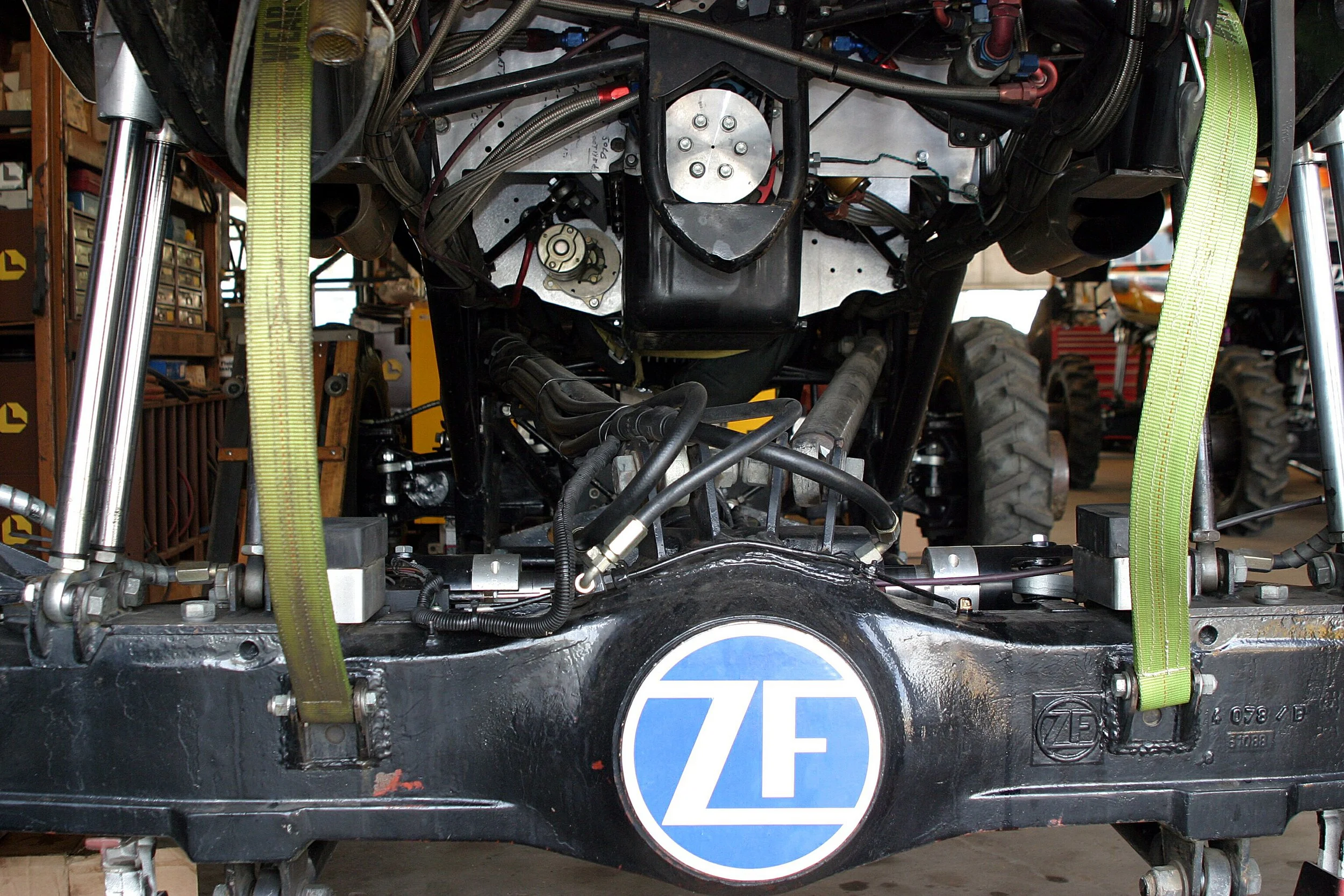  Unlike the equipment Chandler used in the old days, the new ZF axles are nearly unbreakable. 