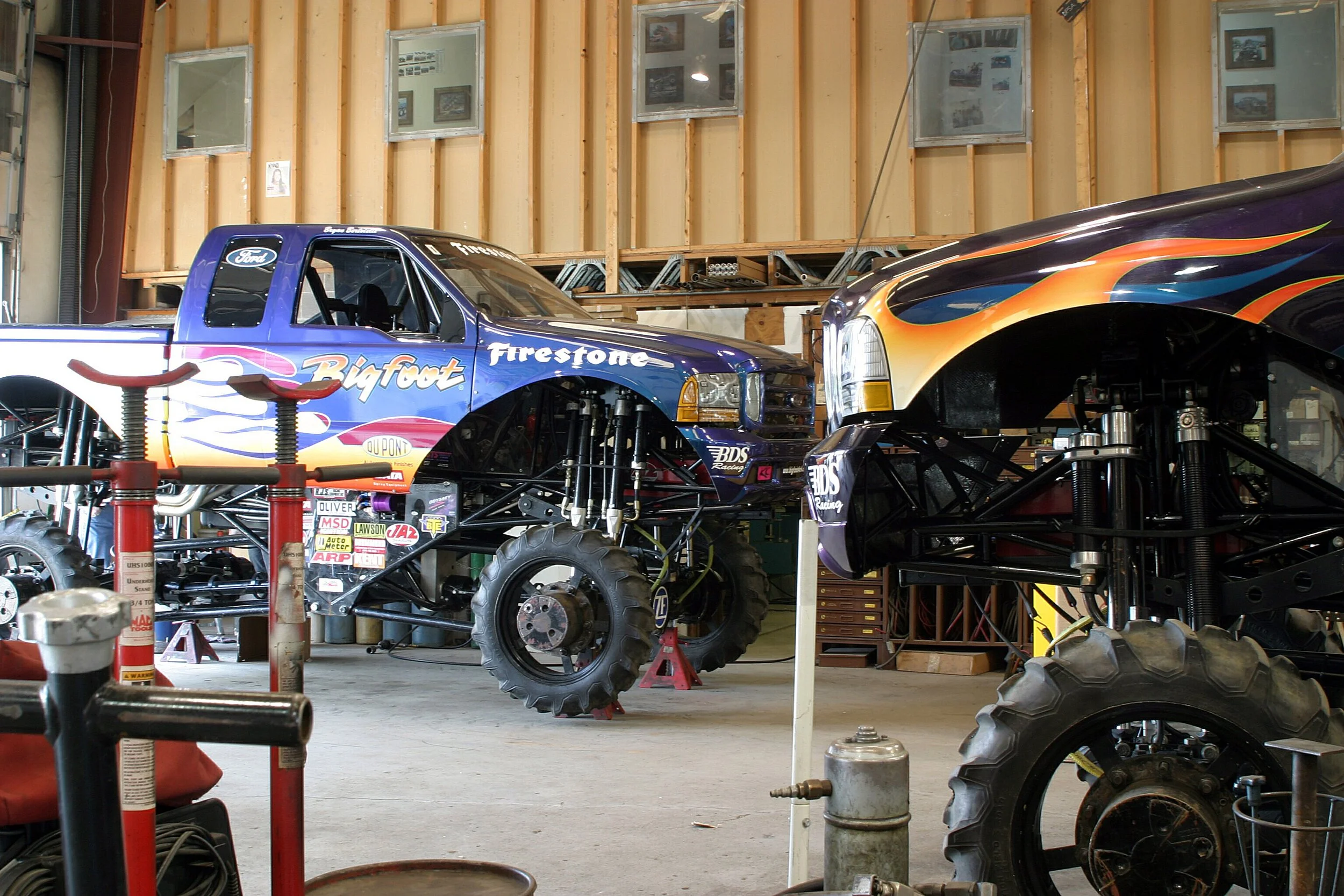  With a total of seven trucks on the road, the Bigfoot shop stays busy with maintenance and repairs. 