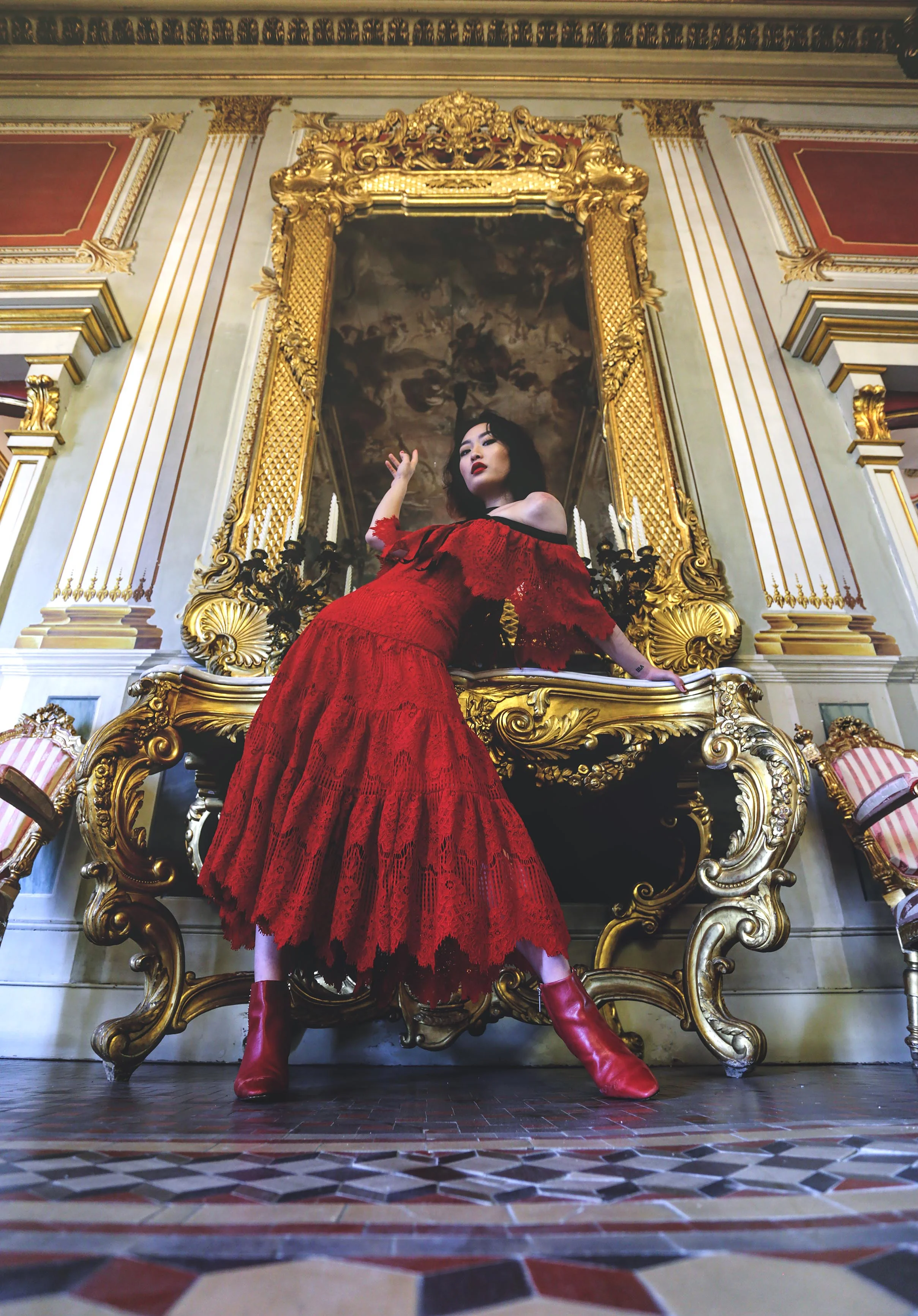 Model: Rachel Wu Assistant: Eneko Fernandez Desginer: ELA London Location: Casa Castellarnau