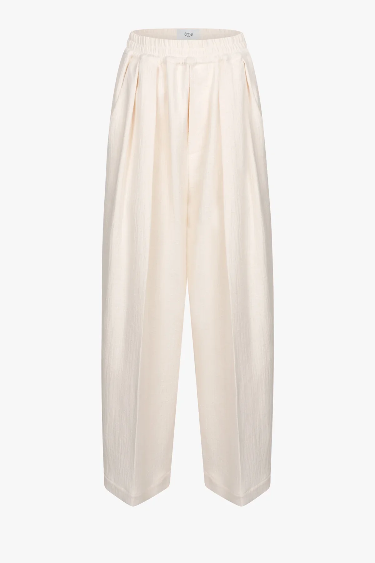 kick pleated trousers - ecru tetra