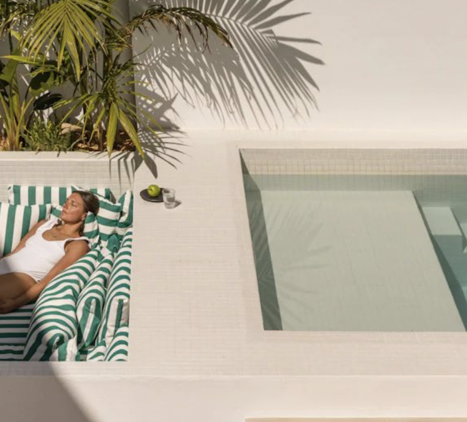 millie blazer - beige pinstripe